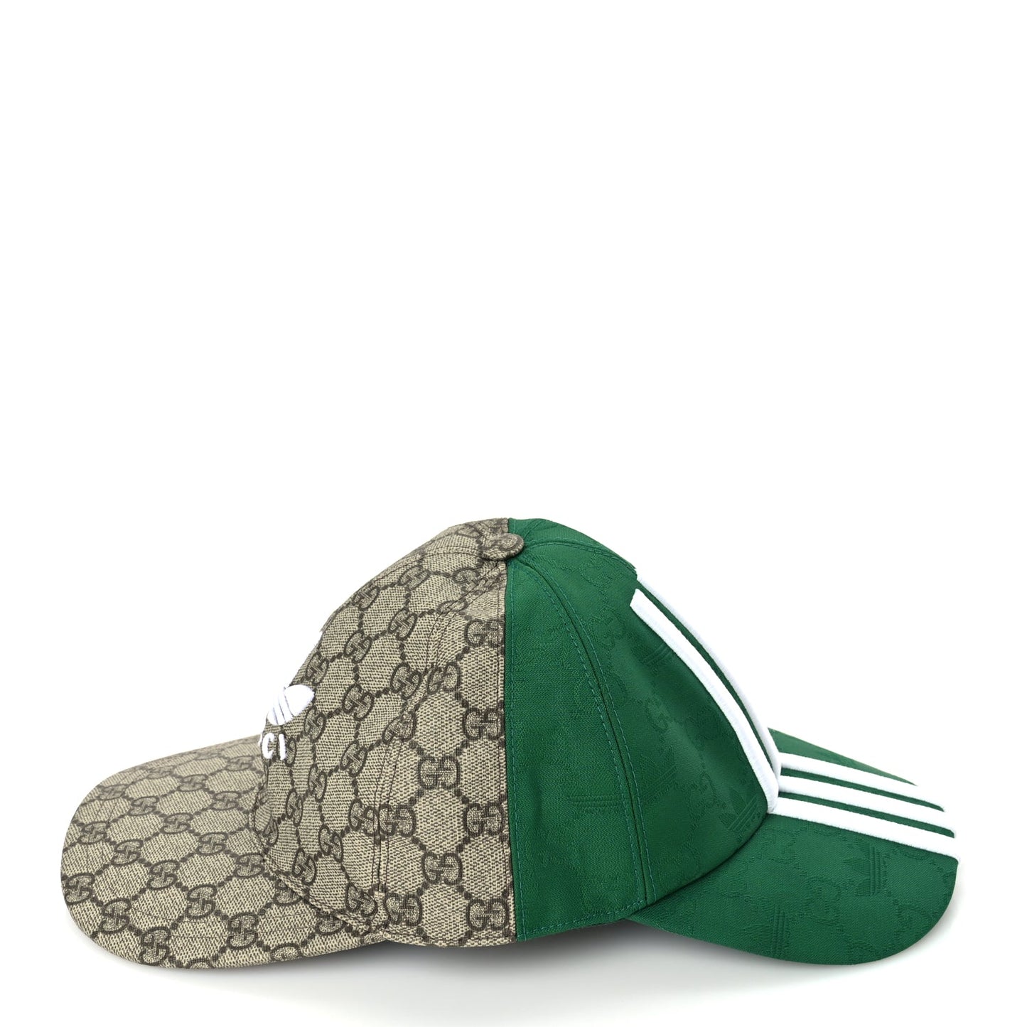 Gucci X ADIDAS GG Supreme Monogram Double Sided Baseball Hat S Beige Green