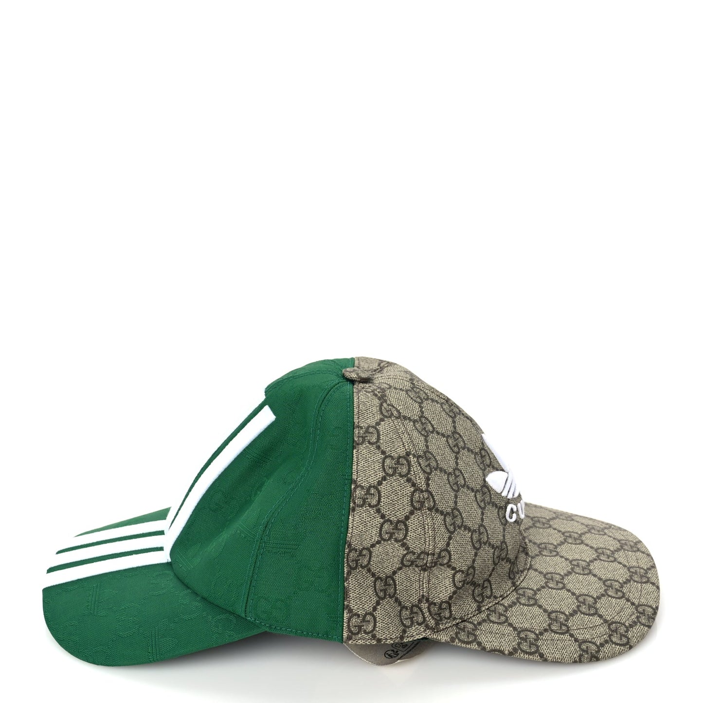 Gucci X ADIDAS GG Supreme Monogram Double Sided Baseball Hat S Beige Green