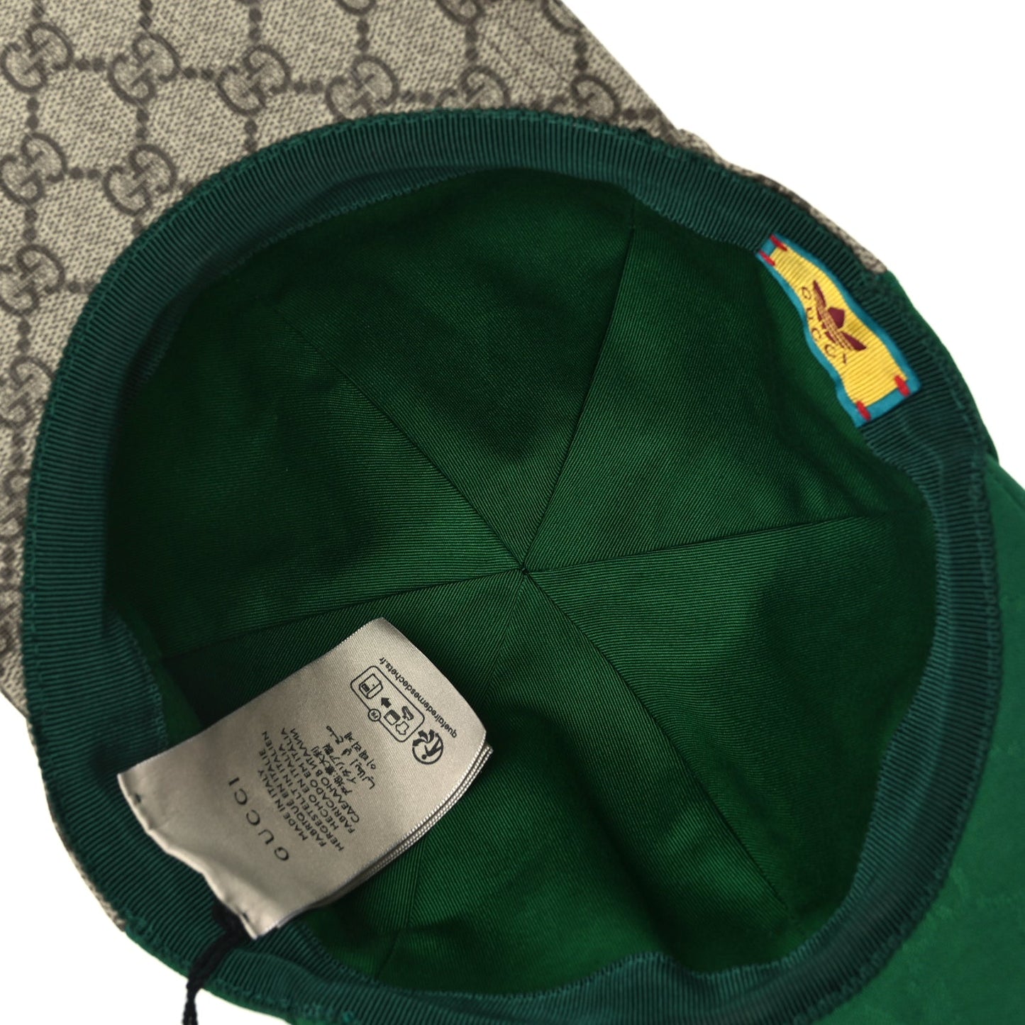 Gucci X ADIDAS GG Supreme Monogram Double Sided Baseball Hat S Beige Green