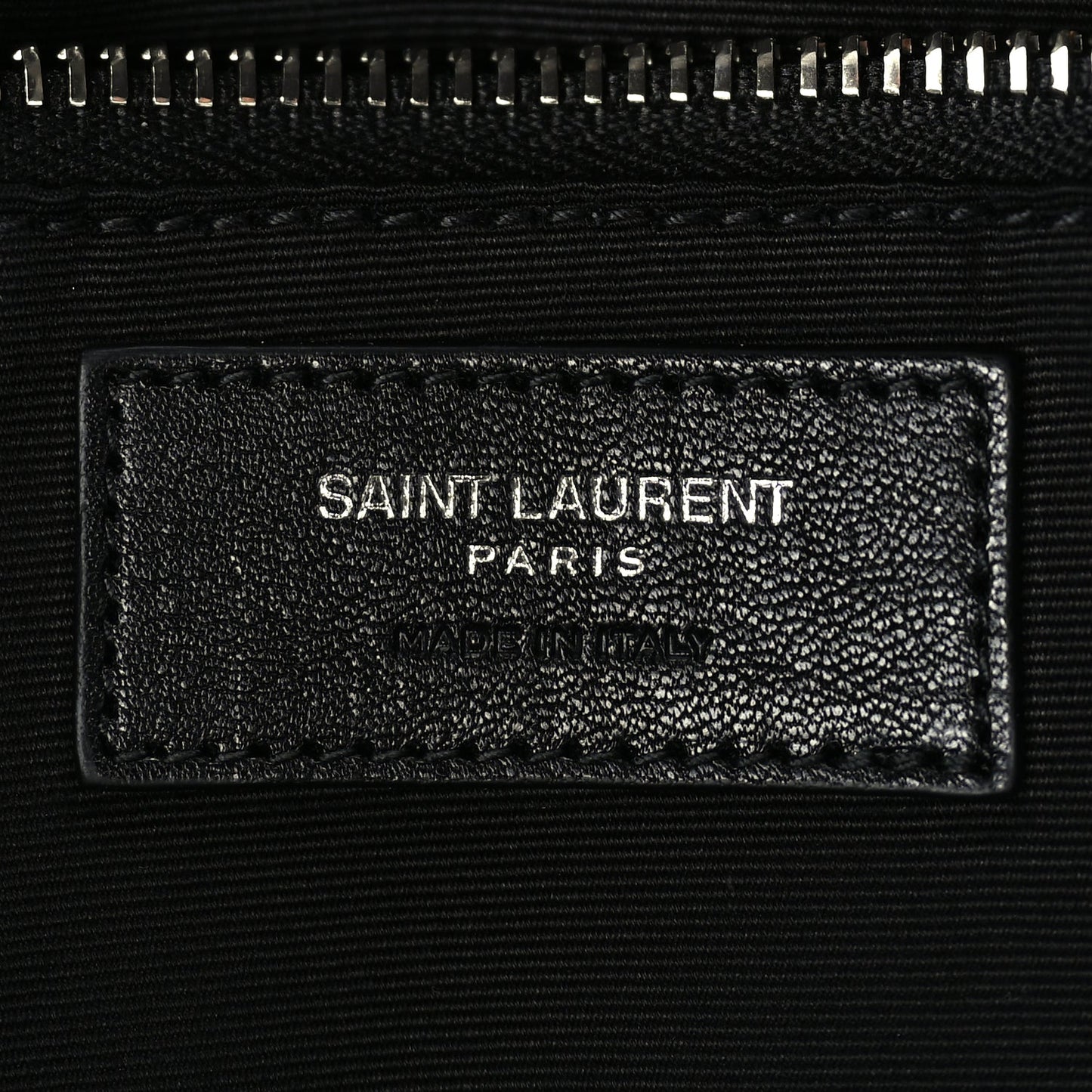Saint Laurent Raffia Linen Calfskin Rive Gauche Tote  Black