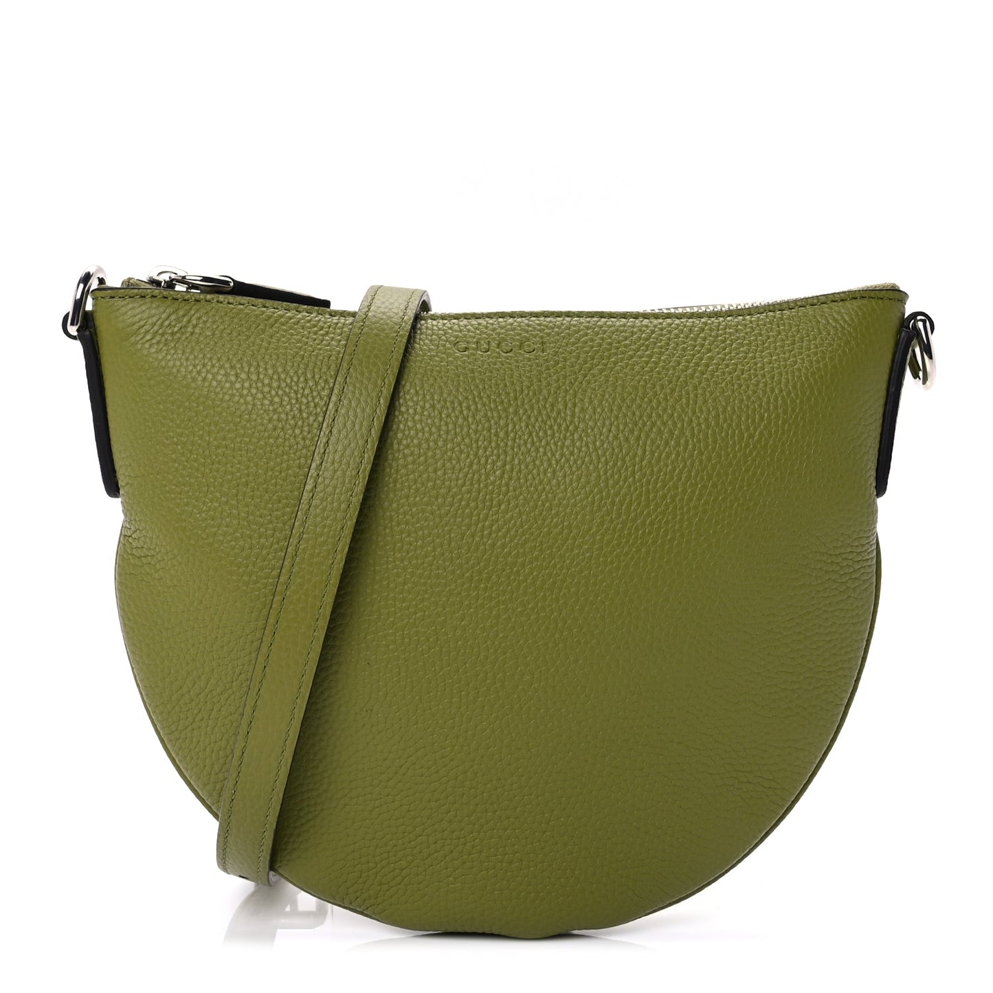 Gucci Pebbled Calfskin Mini B Shoudler Bag  Green