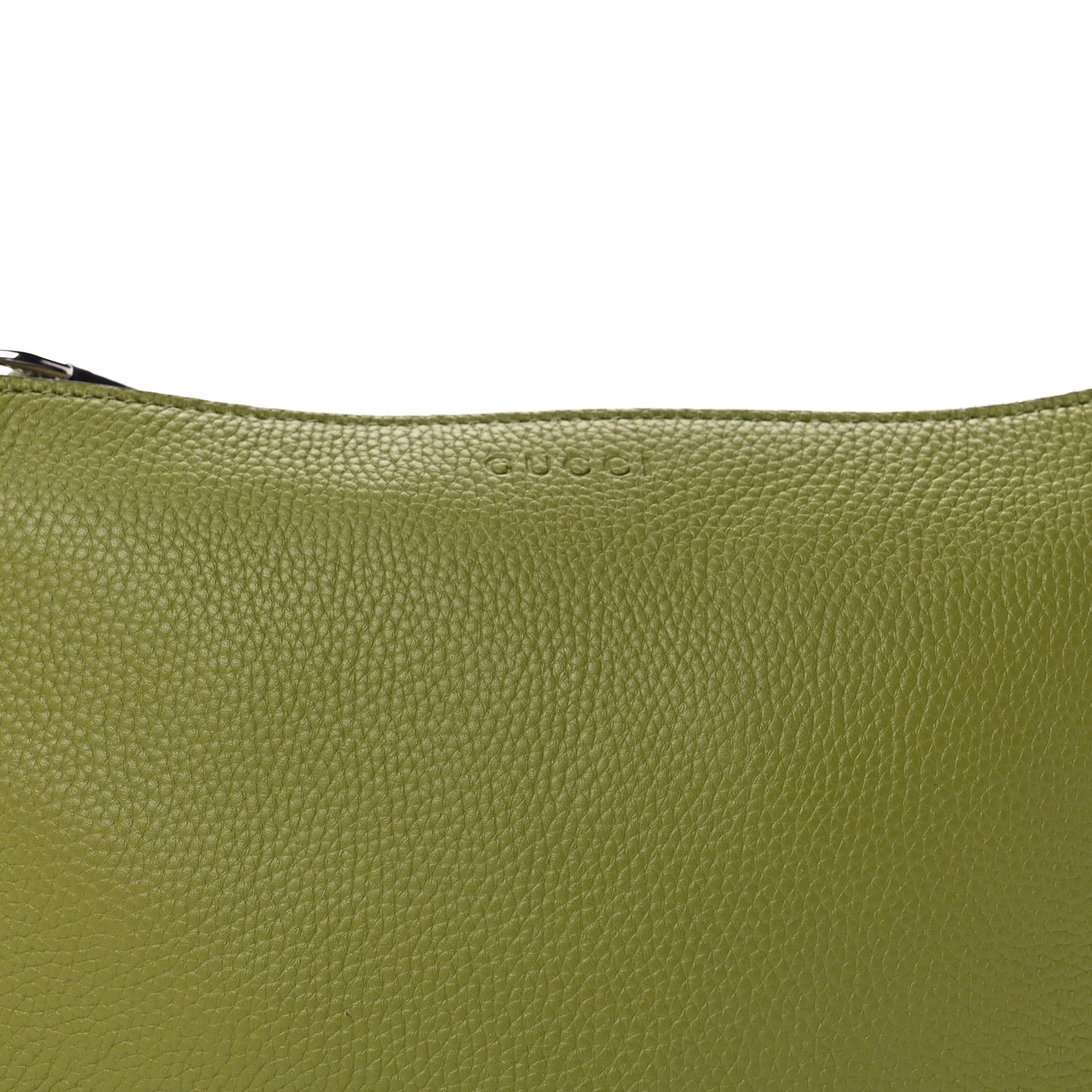 Gucci Pebbled Calfskin Mini B Shoudler Bag  Green
