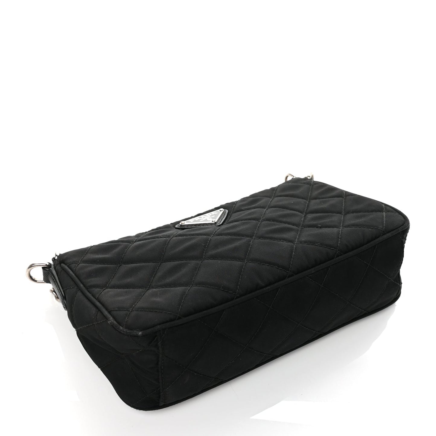 Prada Nylon Tessuto Impuntu Quilted Crossbody Bag Black