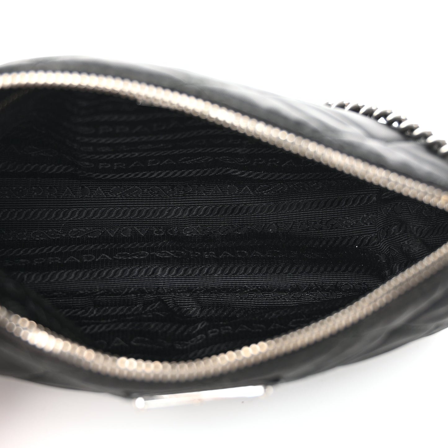 Prada Nylon Tessuto Impuntu Quilted Crossbody Bag Black