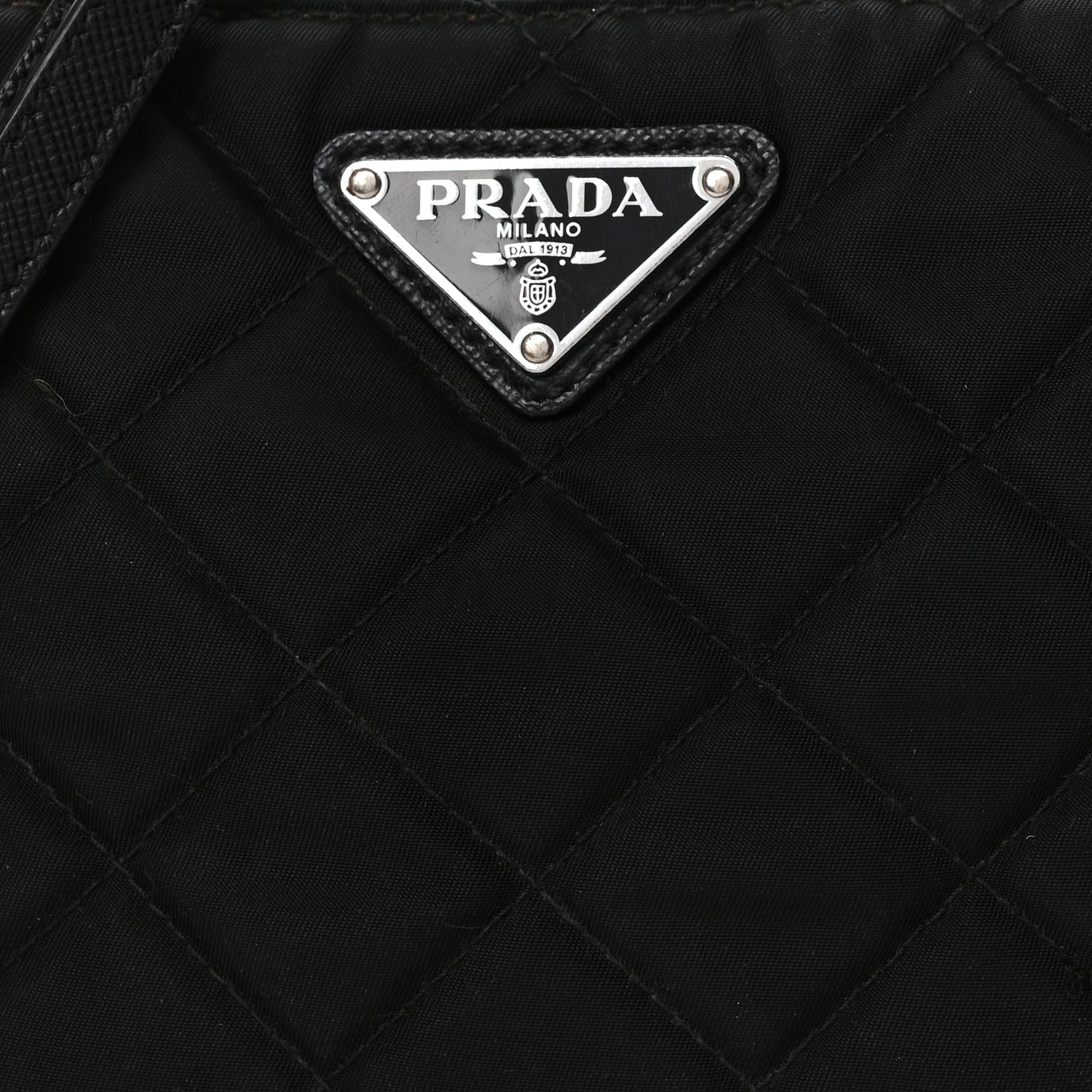 Prada Nylon Tessuto Impuntu Quilted Crossbody Bag Black