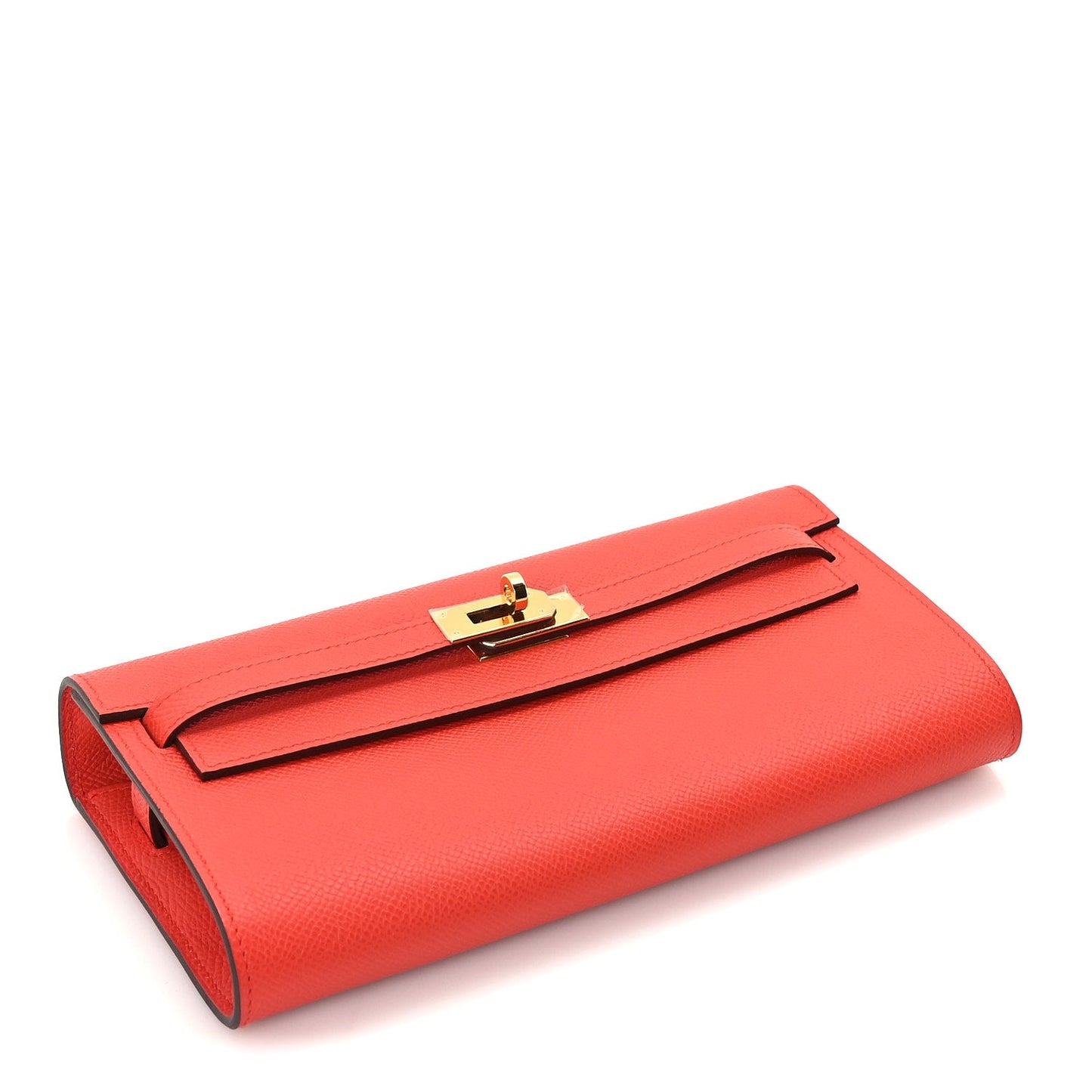 Hermes Epsom Kelly Wallet To Go Orange Field