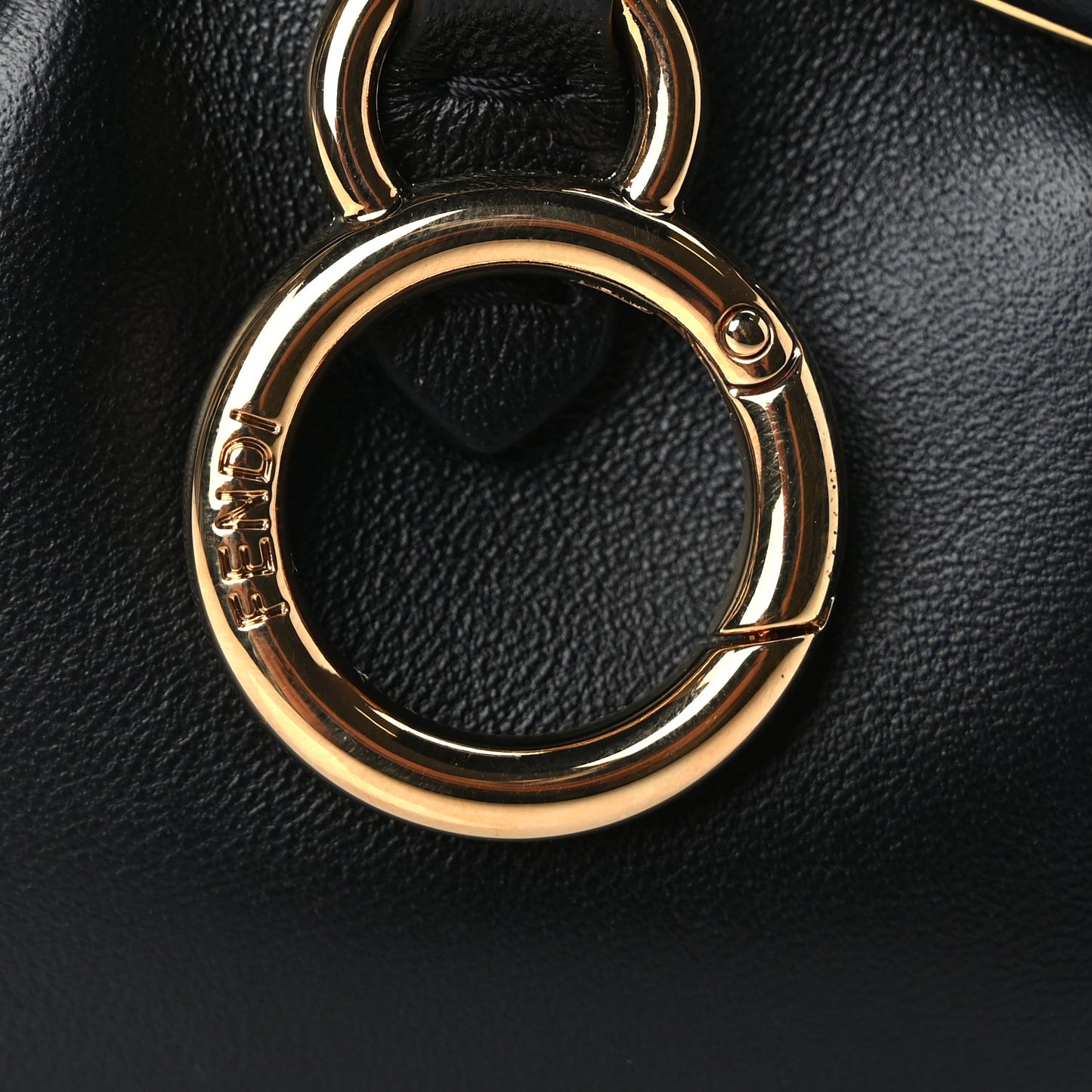 Fendi FENDI Shiny Nappa Nano Fendi First Bag Charm Black