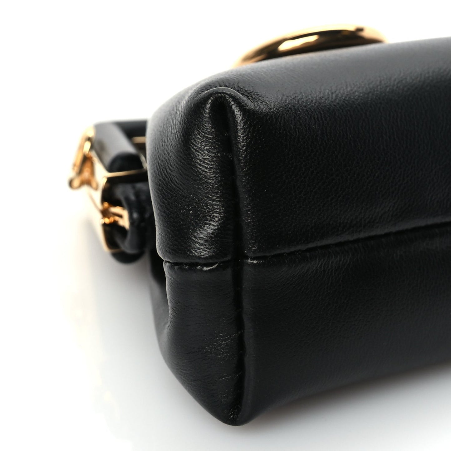 Fendi FENDI Shiny Nappa Nano Fendi First Bag Charm Black