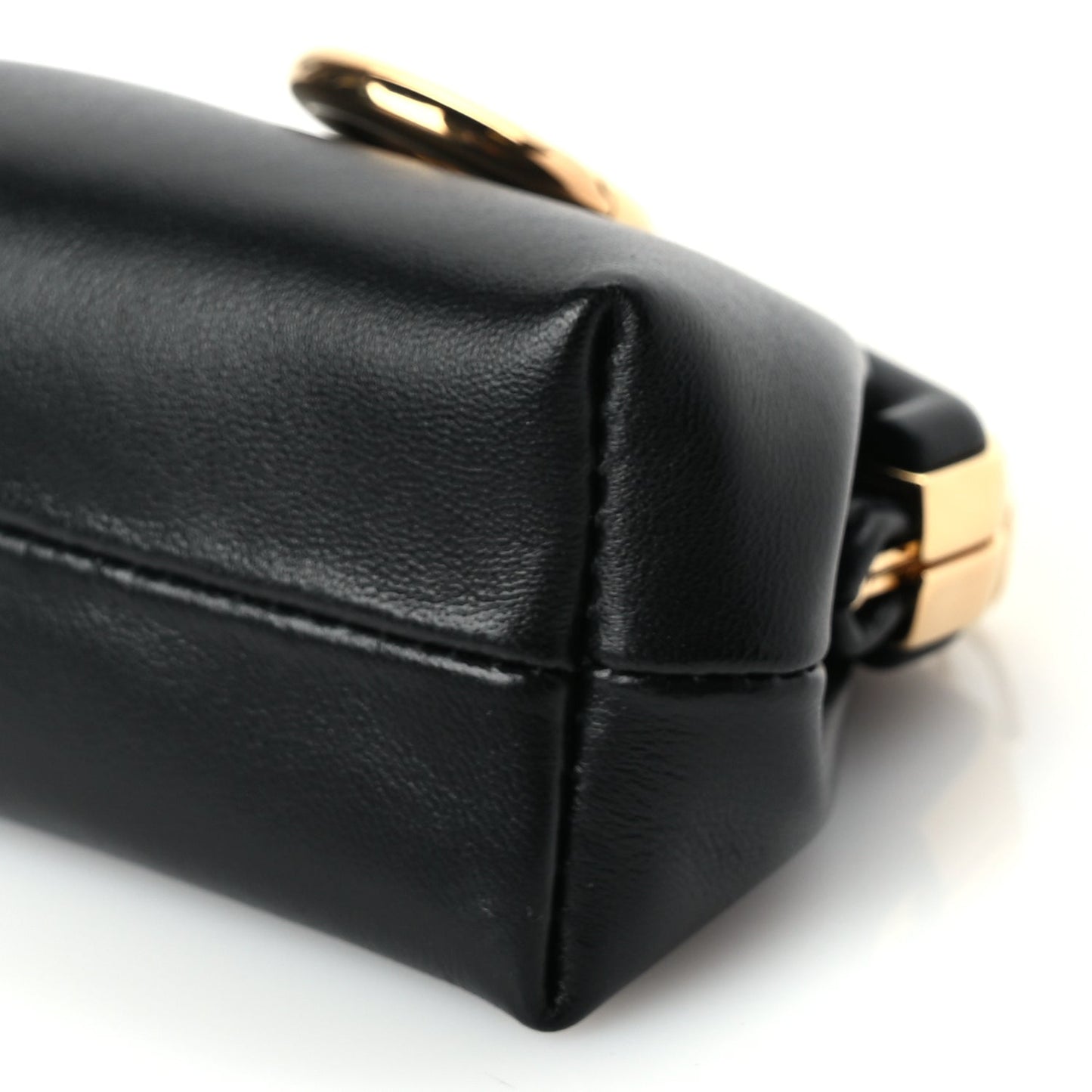 Fendi FENDI Shiny Nappa Nano Fendi First Bag Charm Black