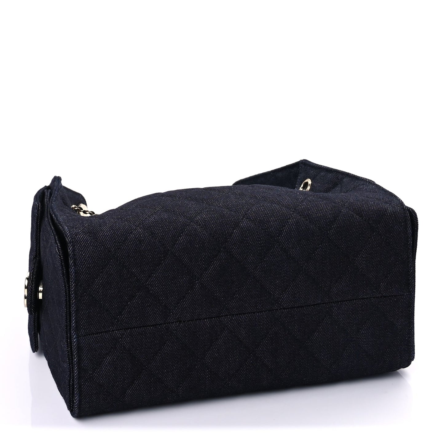 Chanel Denim Quilted Small Chanel 25 Handbag Dark Blue