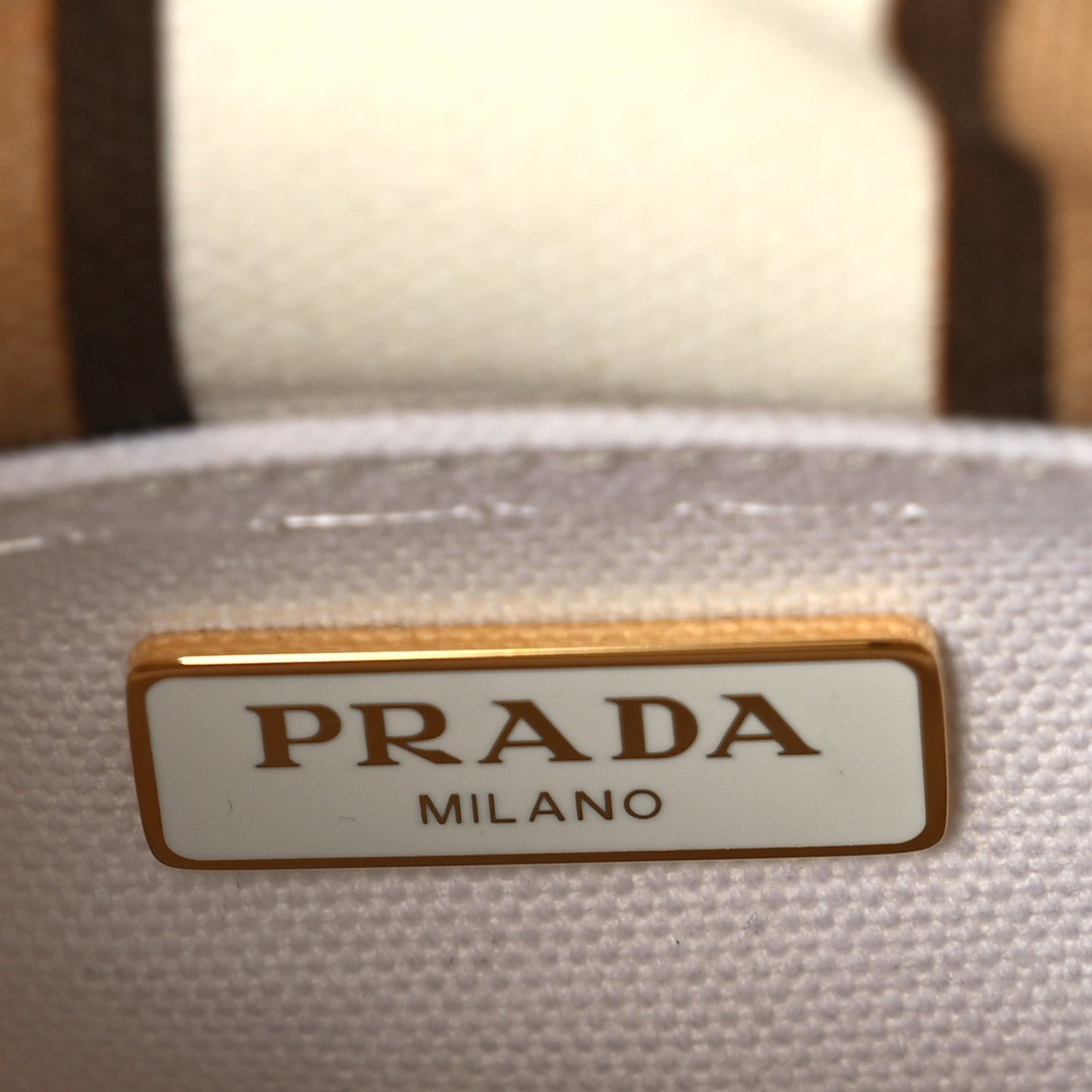 Prada Wicker Mini Drawstring Bag  Brown Multiccolor