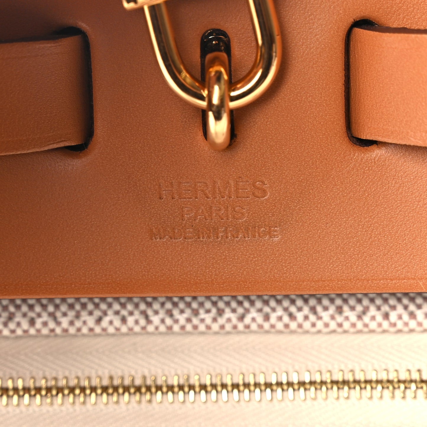 Hermes H Plume Canvas Vache Hunter Circuit 24 Herbag Zip Retourne 31 Orange Mecano Ecru Beige Naturel