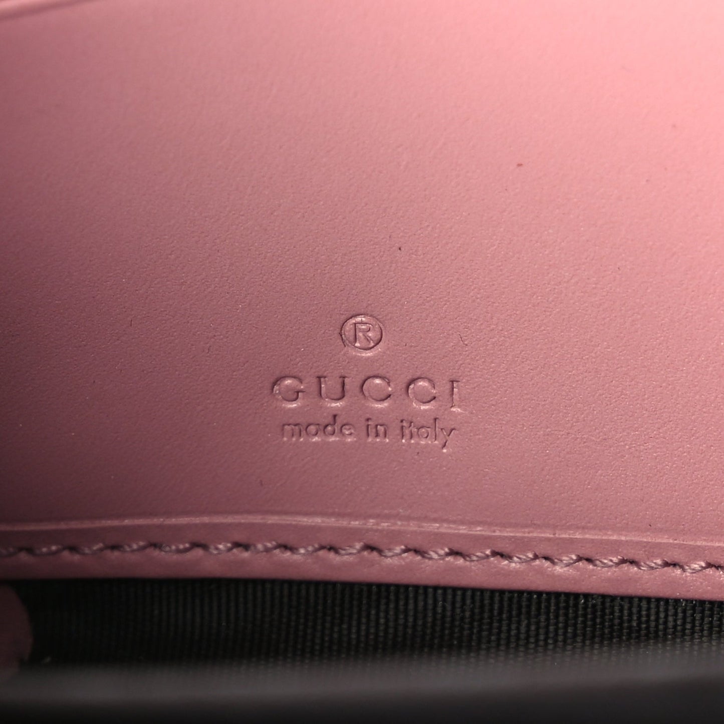 Gucci Guccissima Signature Zip Around Wallet Soft Pink