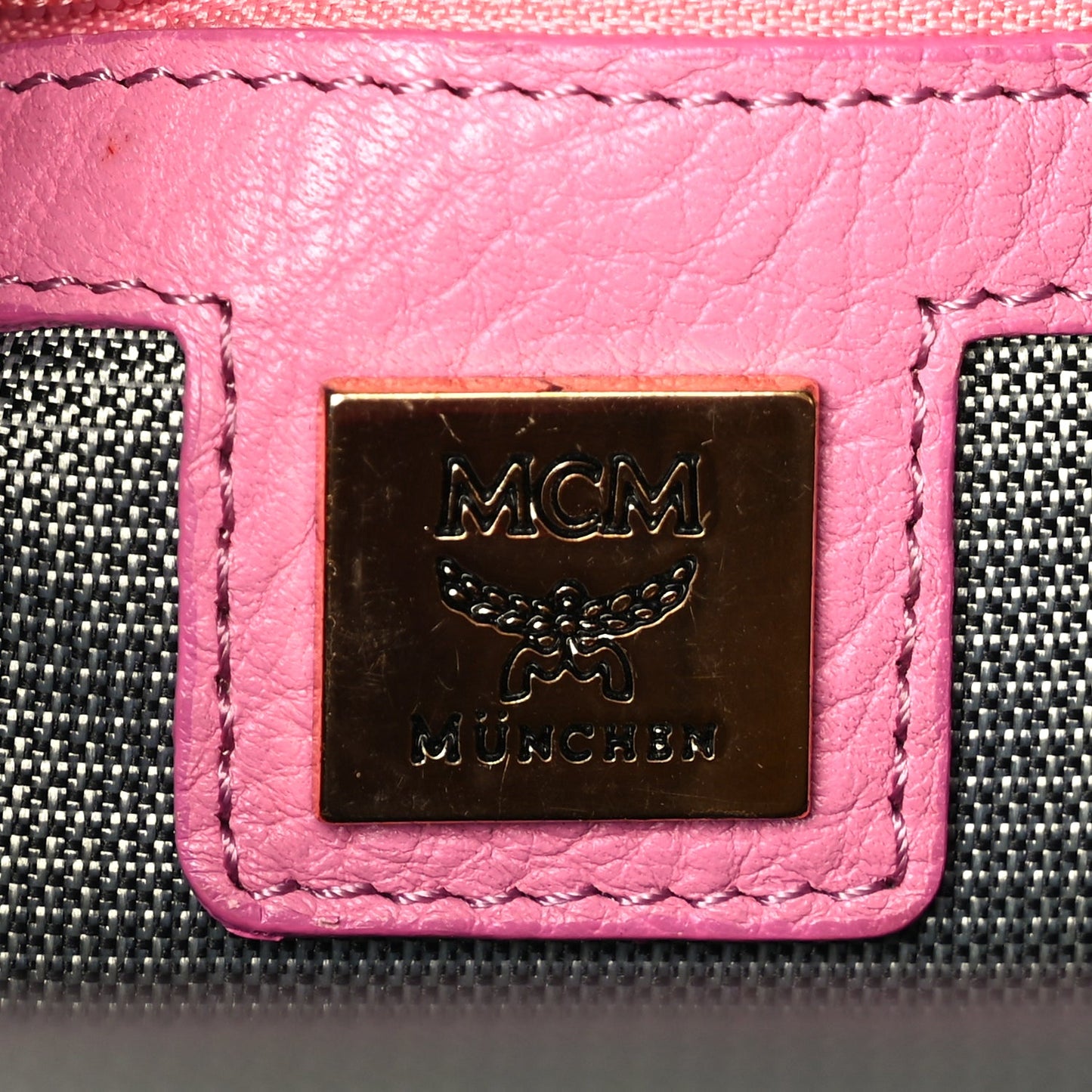MCM Visetos Small Side Stud Stark Backpack Pink