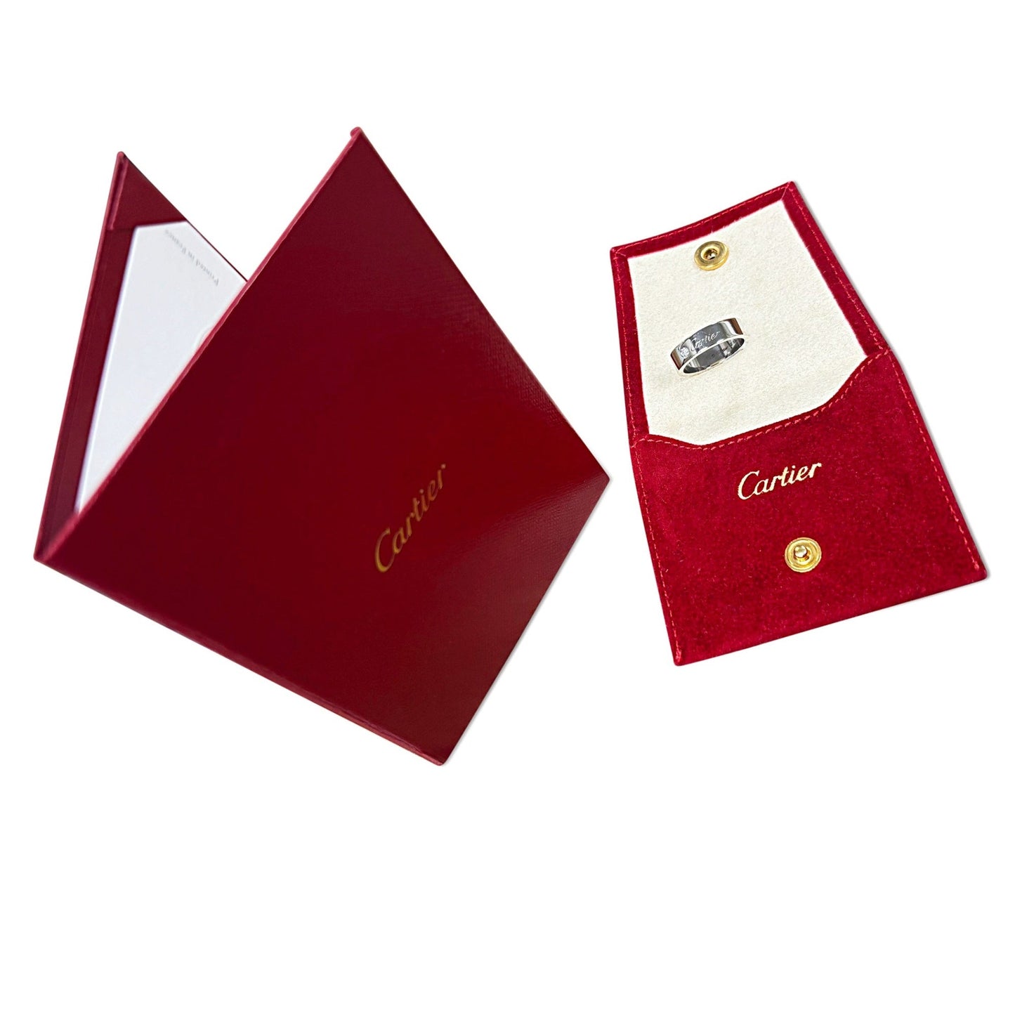 C de Cartier Wedding Ring, 5 mm, 1 Diamond - Platinum