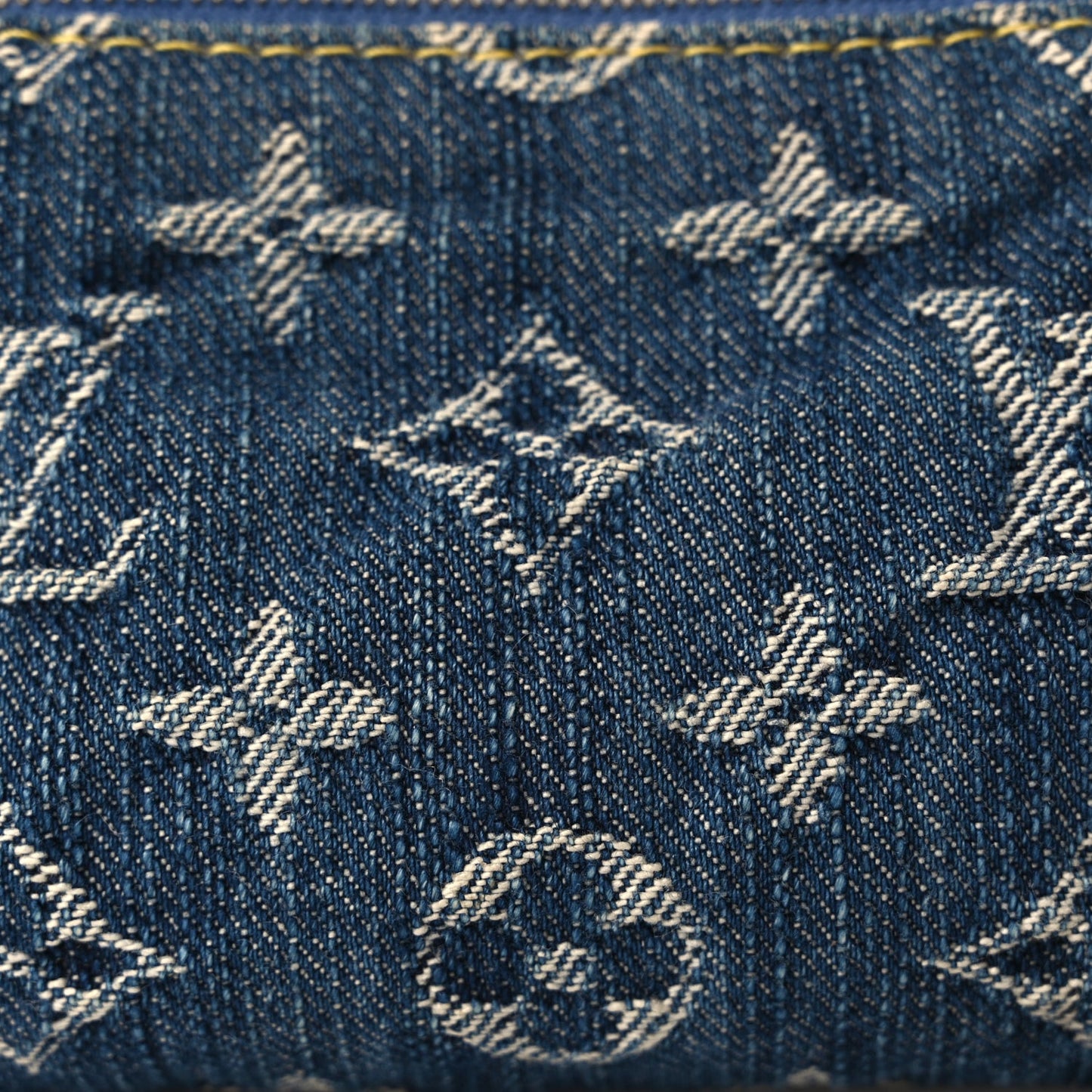 Louis Vuitton Monogram Denim Pochette Speedy PM Key Holder Blue