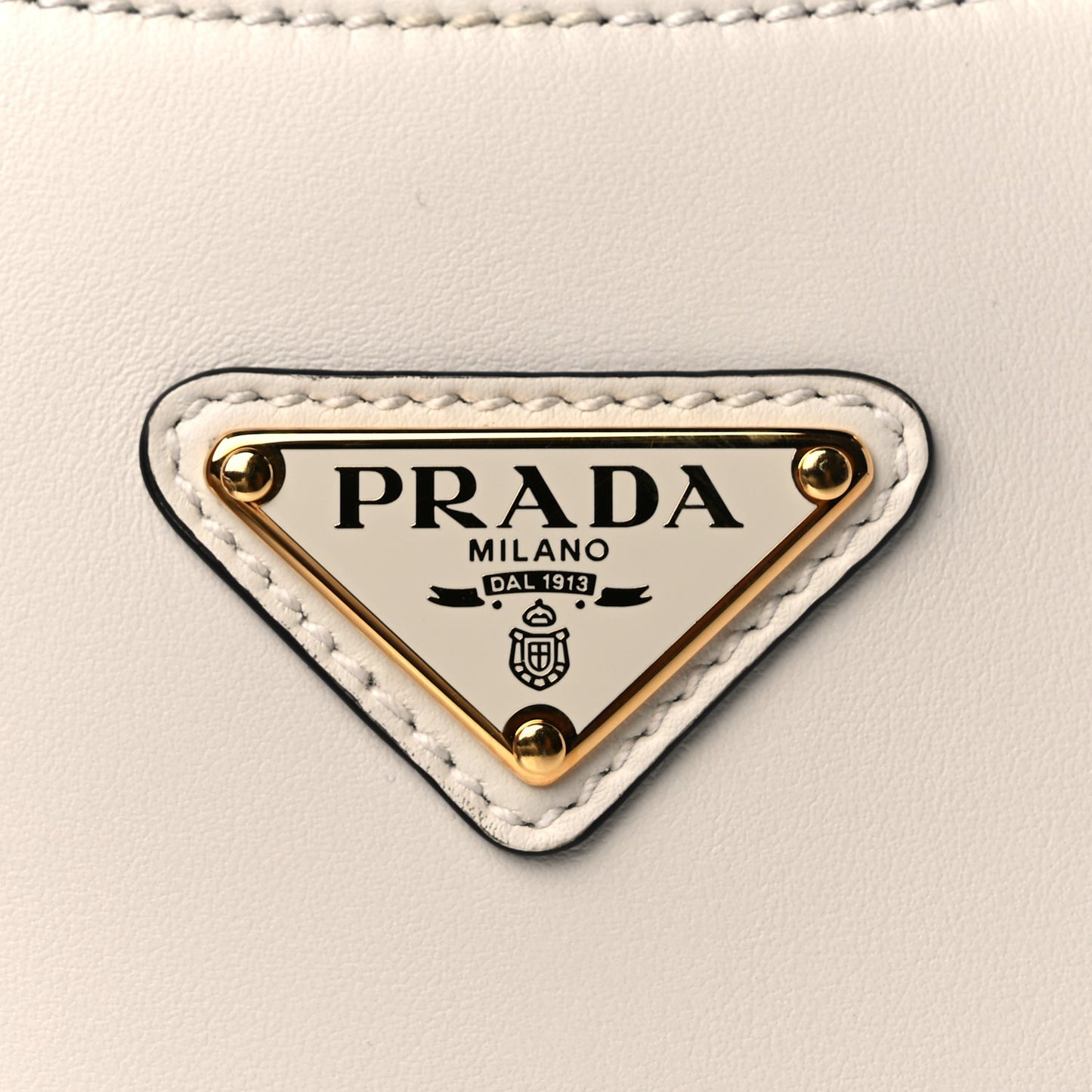 Prada Soft Calfskin Mini Arque Shoulder Bag White