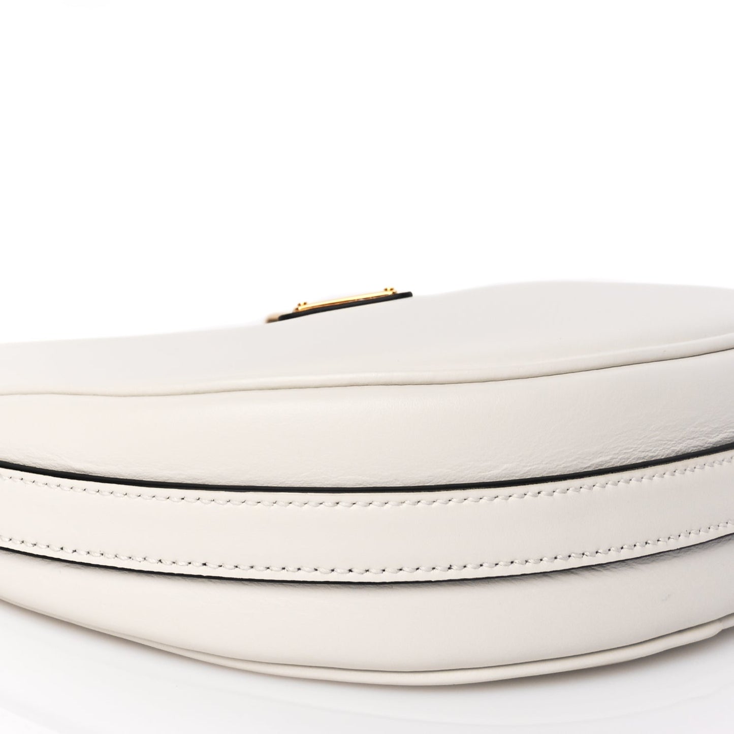 Prada Soft Calfskin Mini Arque Shoulder Bag White