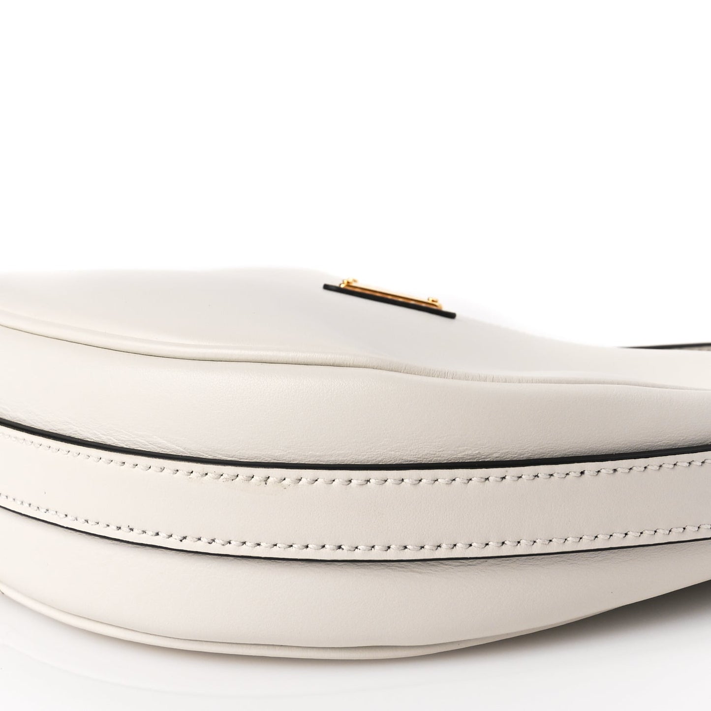 Prada Soft Calfskin Mini Arque Shoulder Bag White