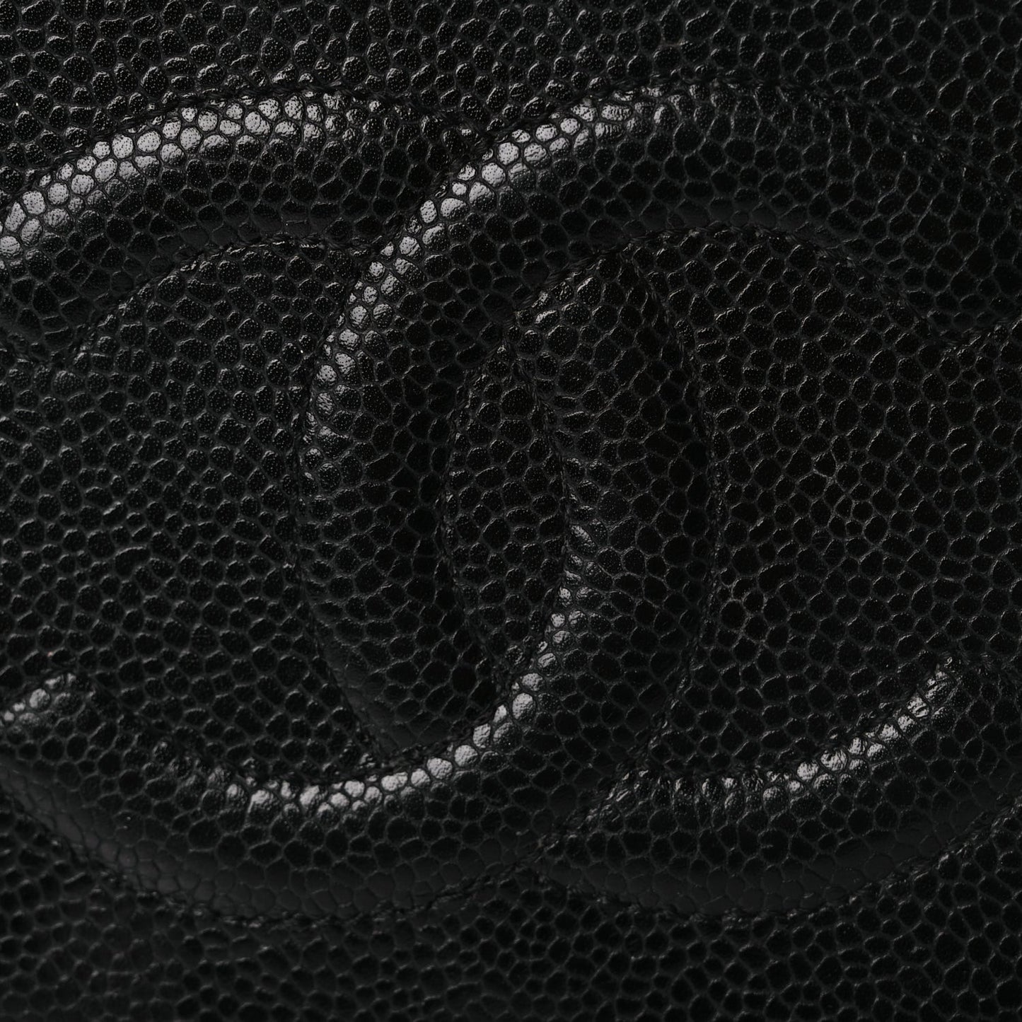 Chanel Caviar Timeless CC Wallet On Chain WOC Black