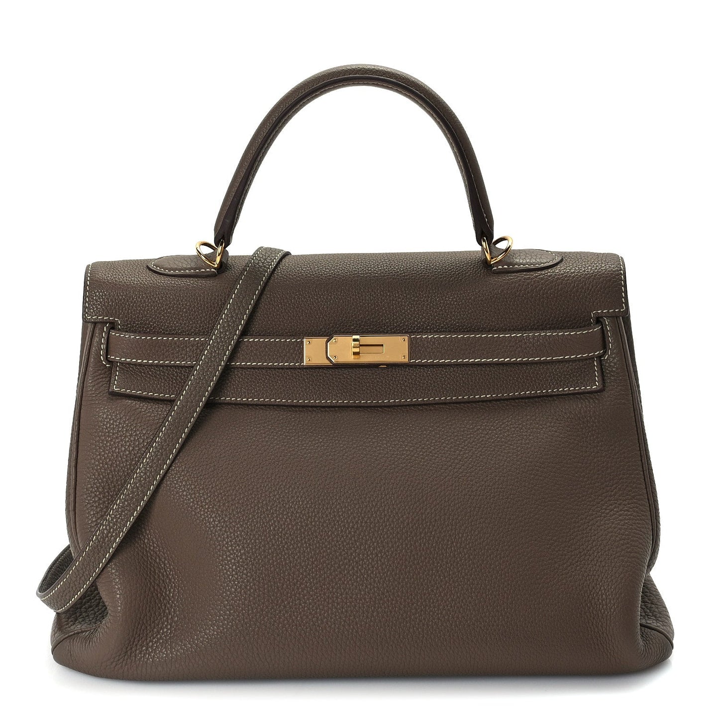 Hermes Togo Kelly Retourne 35 Etoupe