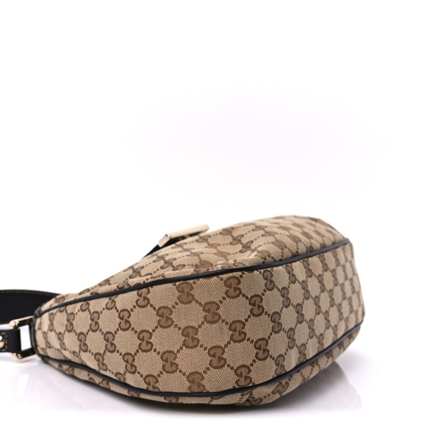 Gucci Monogram Medium New Ladies Web Hobo  Dark Brown