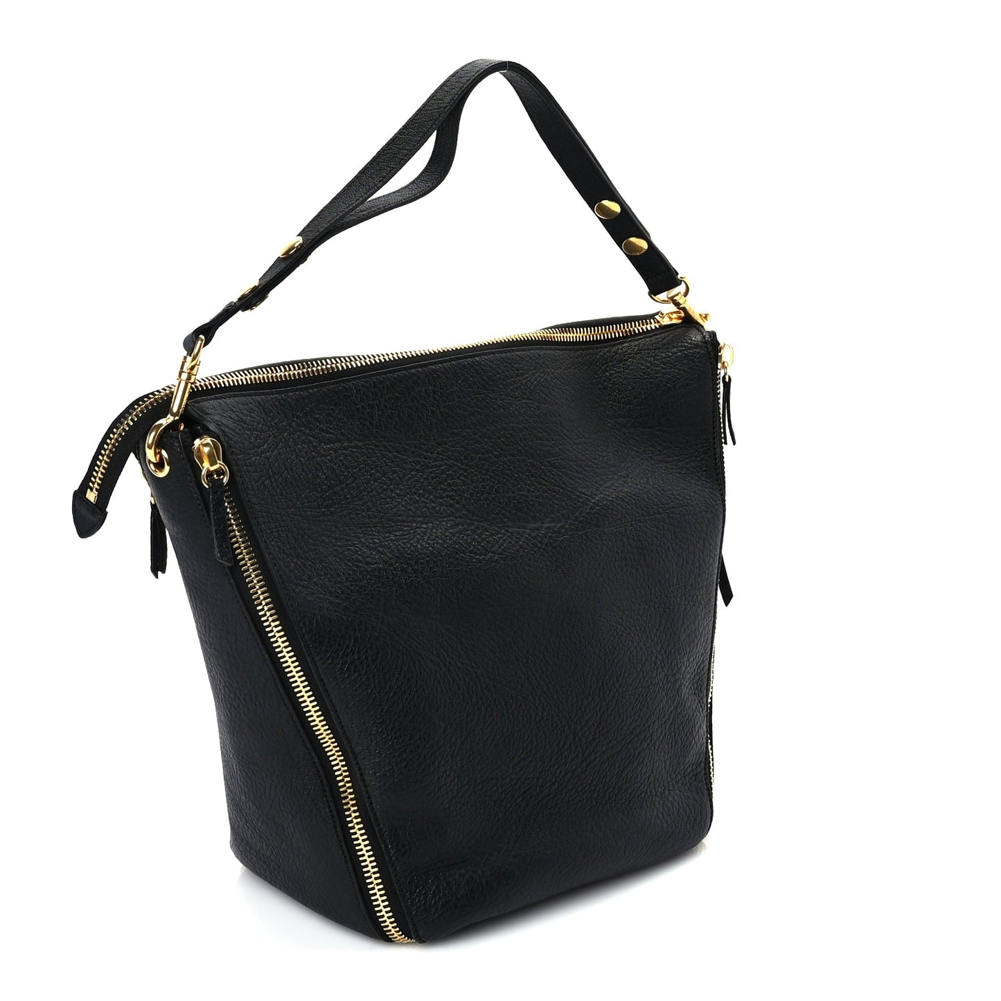 Mulberry Textured Goatskin Camden Black