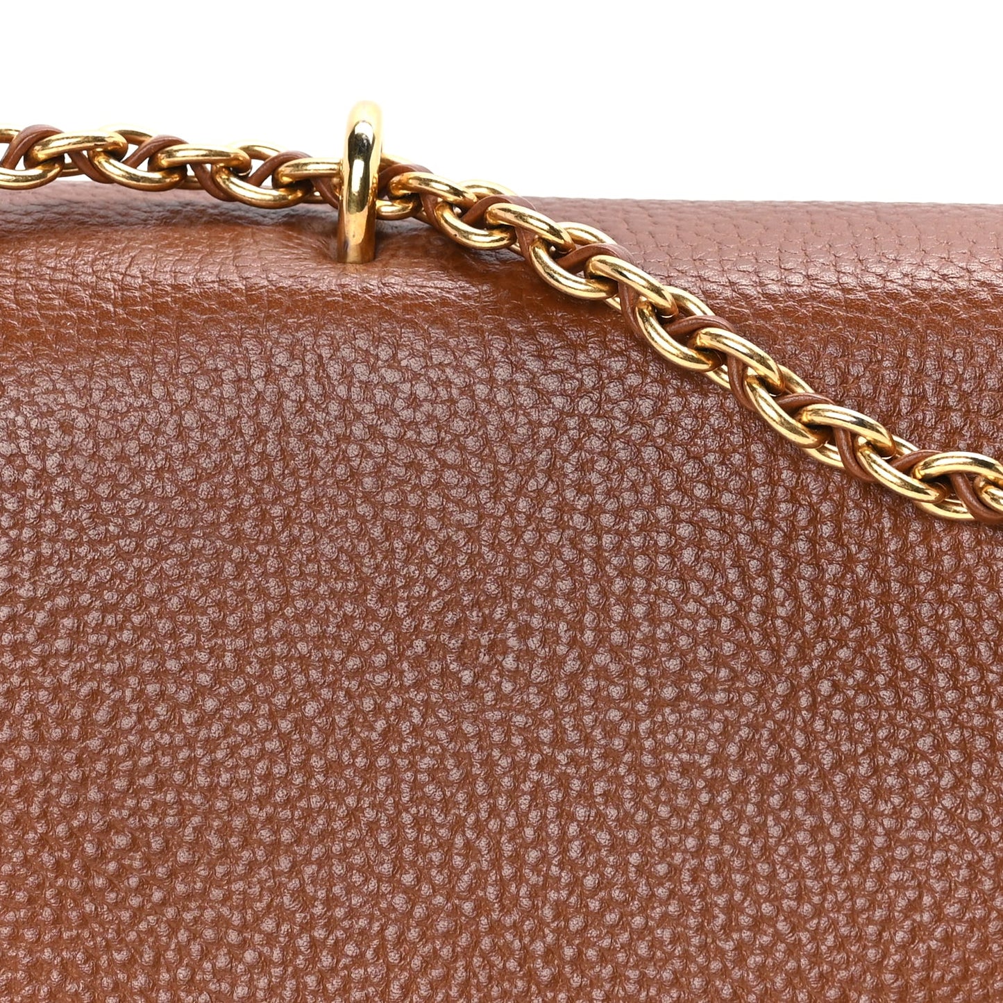 Mulberry Small Classic Grain Calfskin Medium Lily Flap  Oak