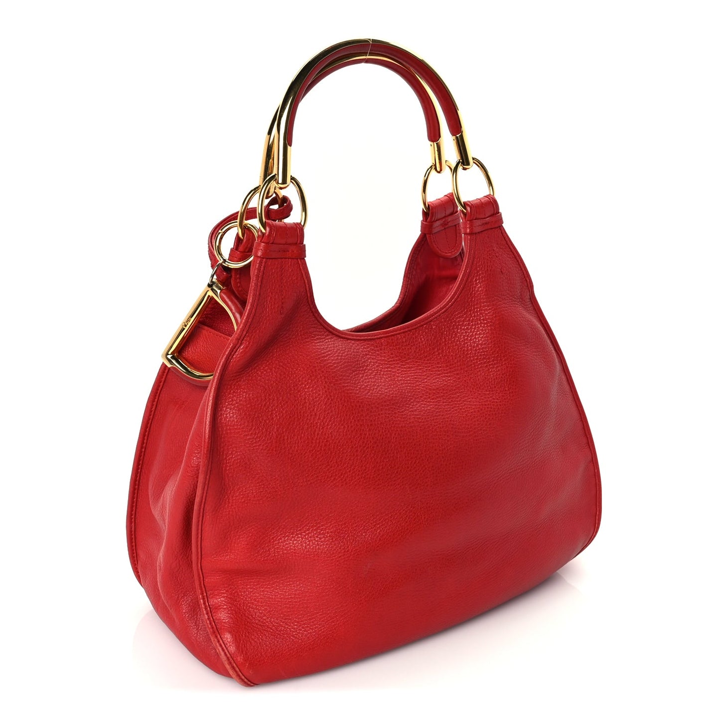 Christian Dior Calfskin Embellished 61 Tote Red