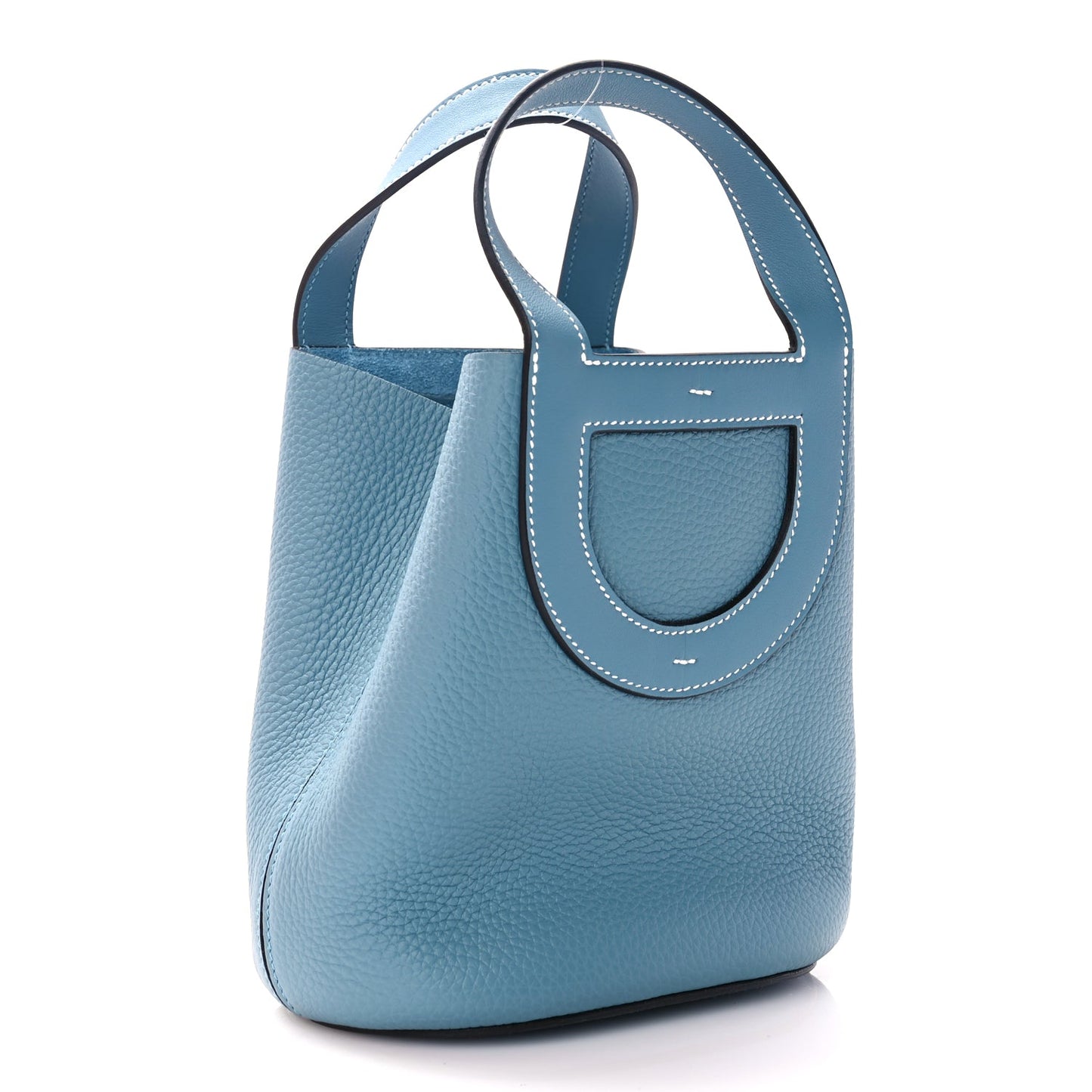 Hermes Taurillon Clemence Swift In-The-Loop 18 Blue Jean