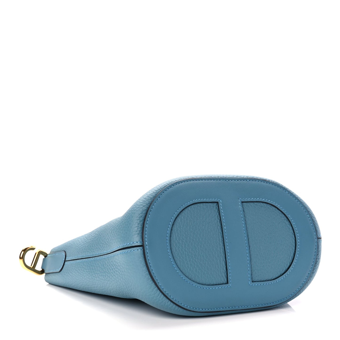 Hermes Taurillon Clemence Swift In-The-Loop 18 Blue Jean