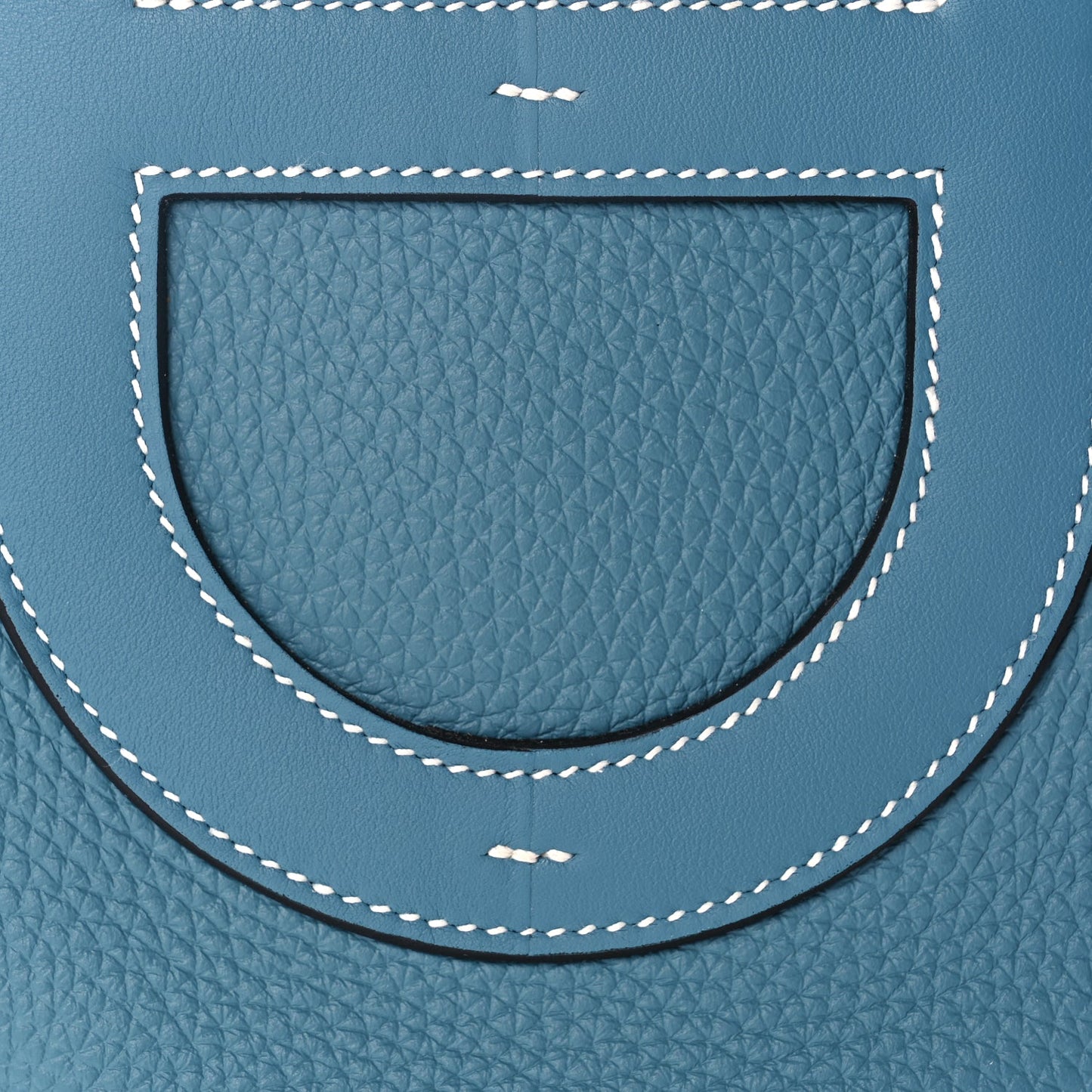 Hermes Taurillon Clemence Swift In-The-Loop 18 Blue Jean