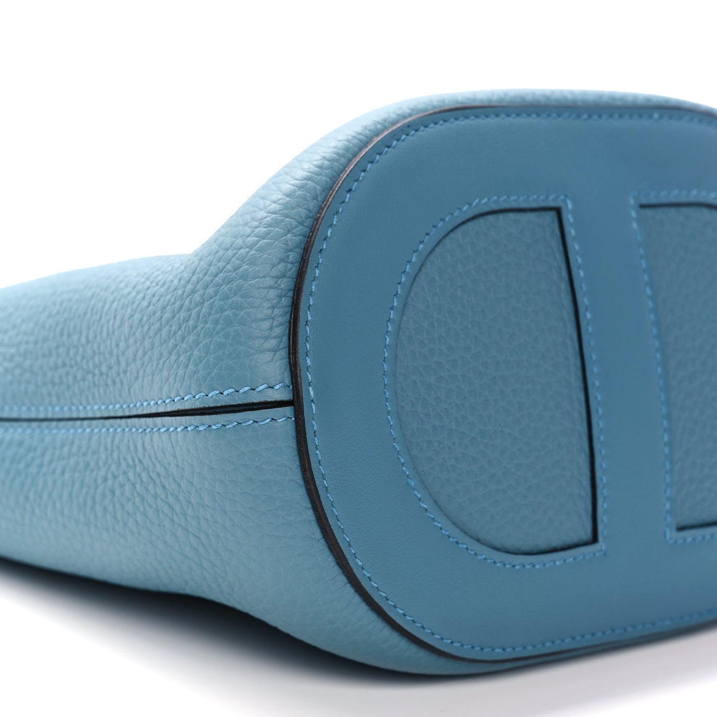 Hermes Taurillon Clemence Swift In-The-Loop 18 Blue Jean