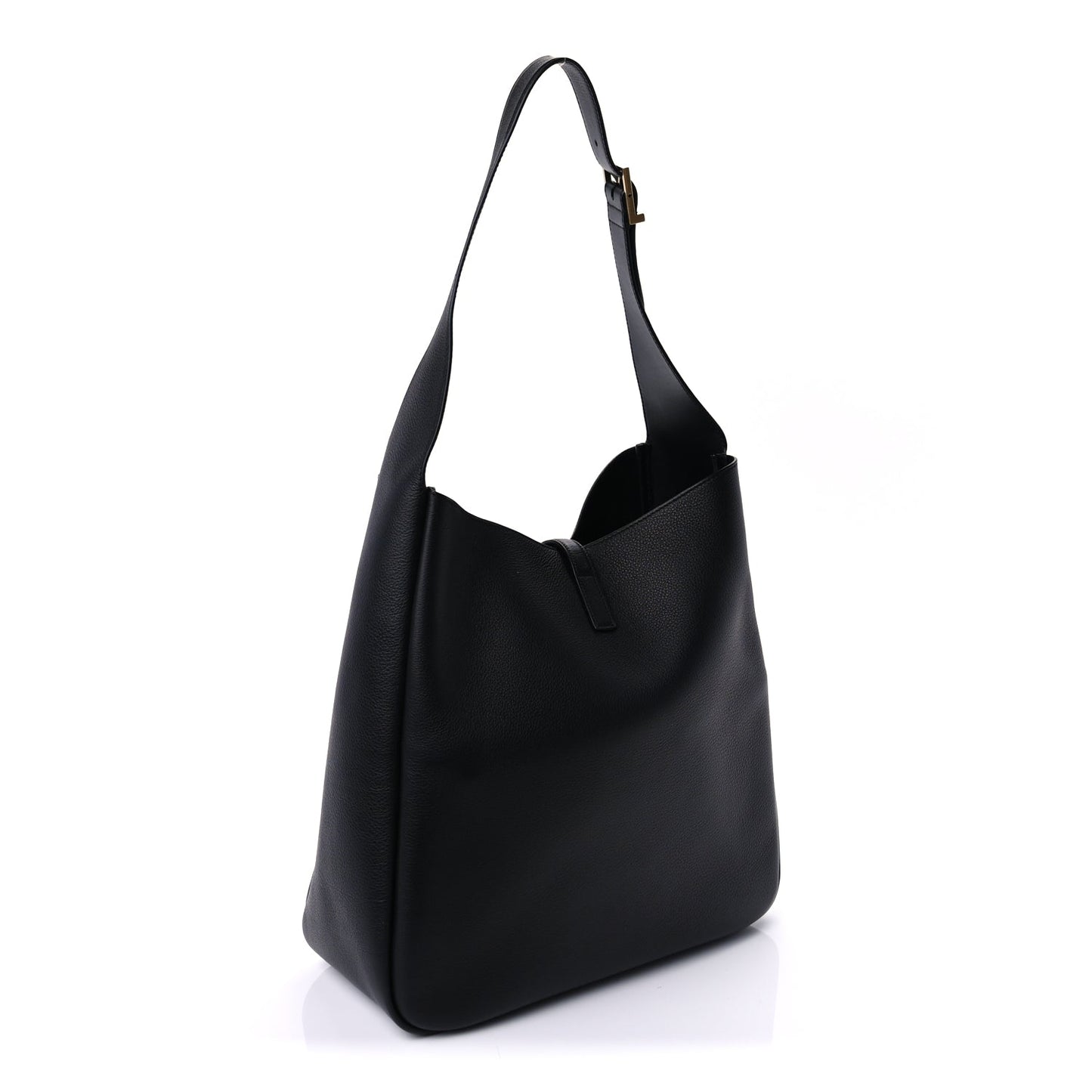 Saint Laurent Supple Calfskin Large Le 5 A 7 Soft Hobo Black