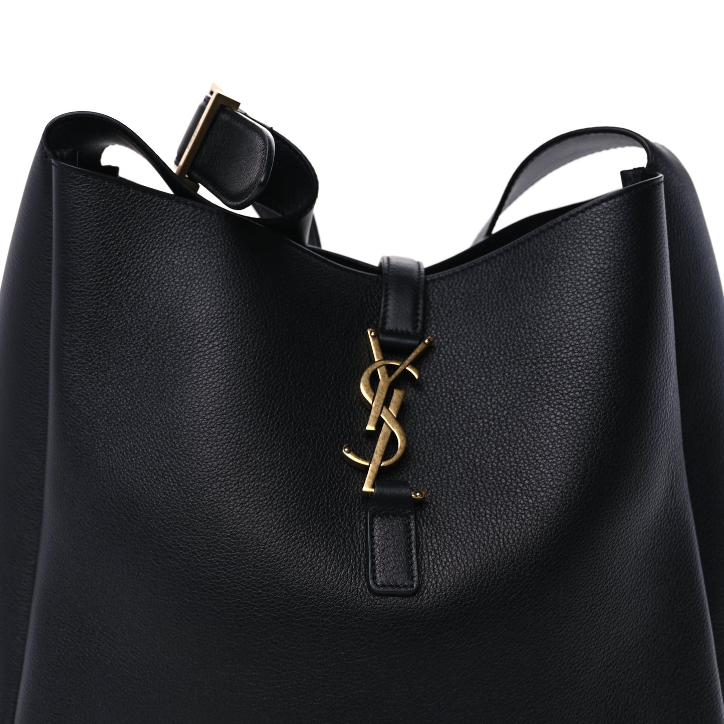 Saint Laurent Supple Calfskin Large Le 5 A 7 Soft Hobo Black