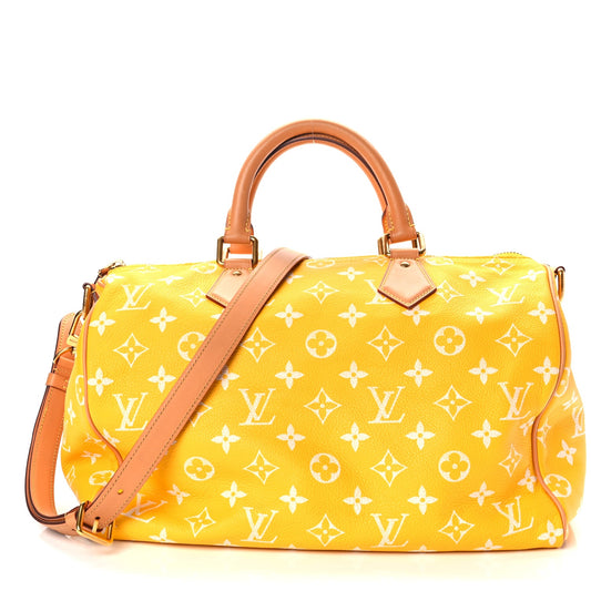 Louis Vuitton Calfskin Monogram Speedy P9 Bandouliere 40 Jaune Mat