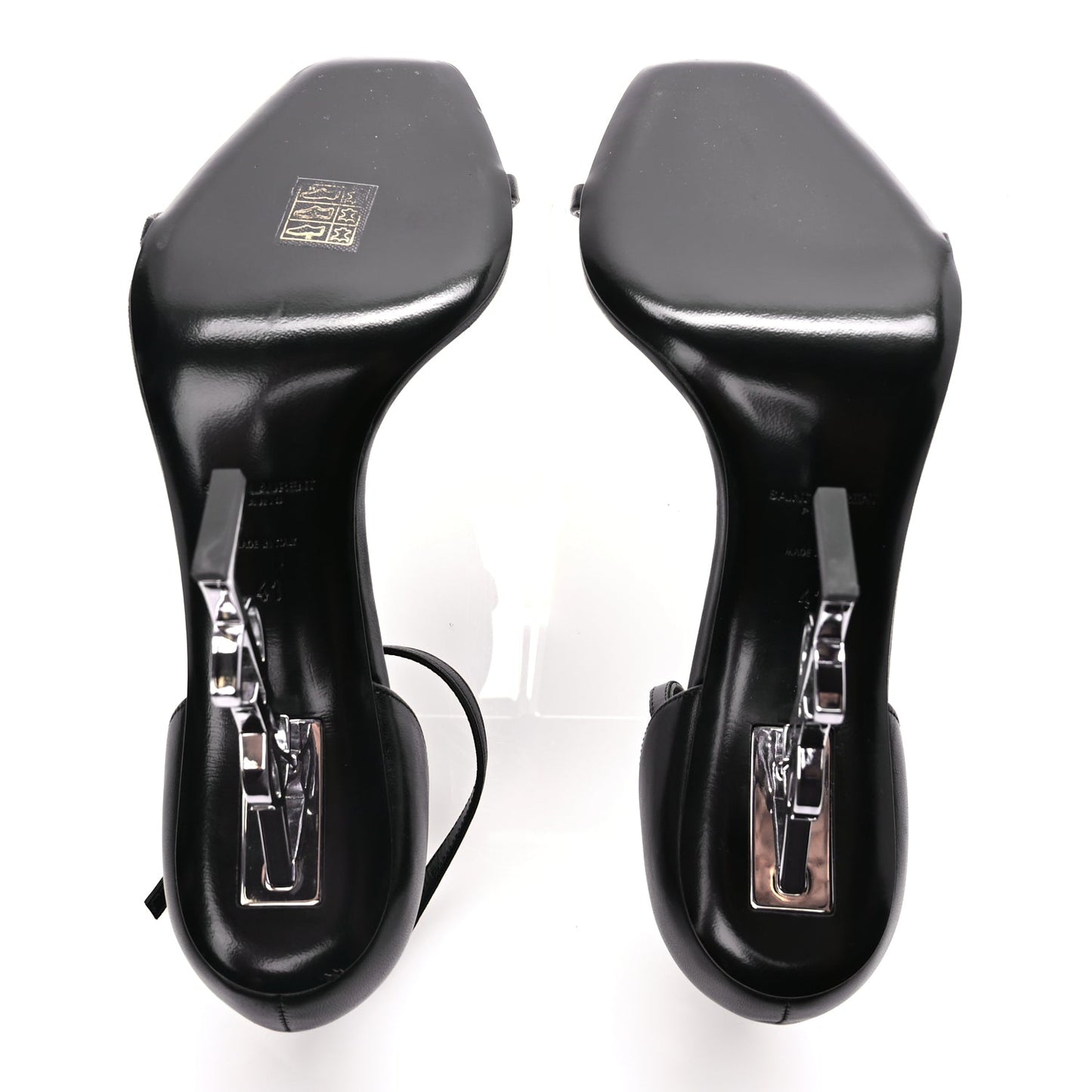 Saint Laurent Calfskin Opyum 110 Sandals Black