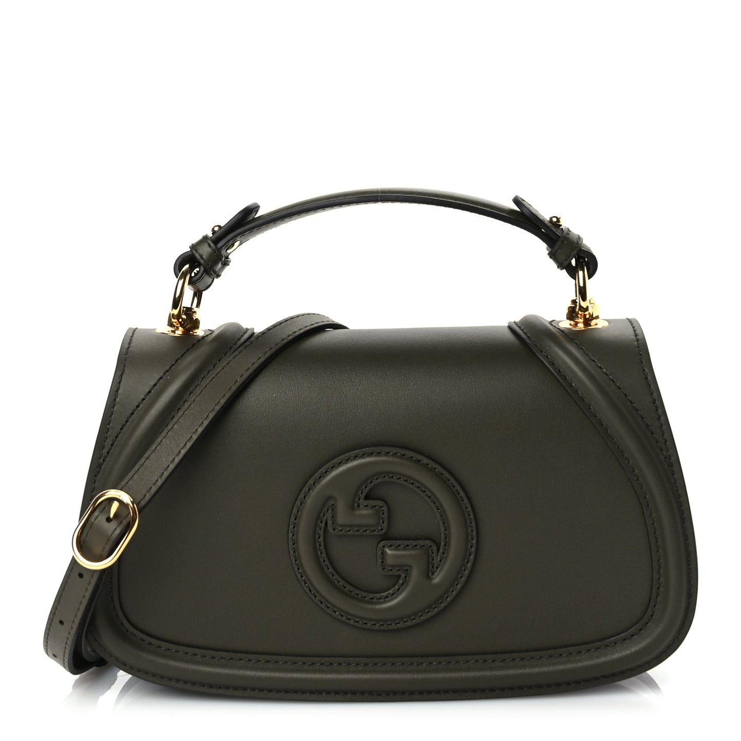 Gucci Roxy Calfskin Medium Blondie Top Handle Bag Green