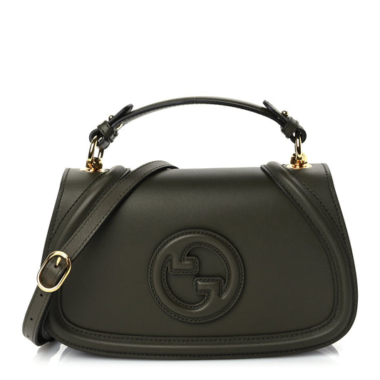Gucci Roxy Calfskin Medium Blondie Top Handle Bag Green