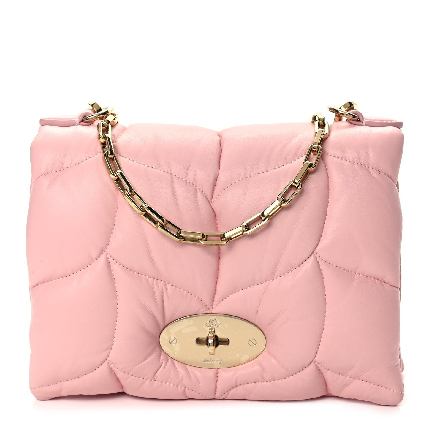 Mulberry Nappa Pillow Quilted Little Softie Bag Powder Rose