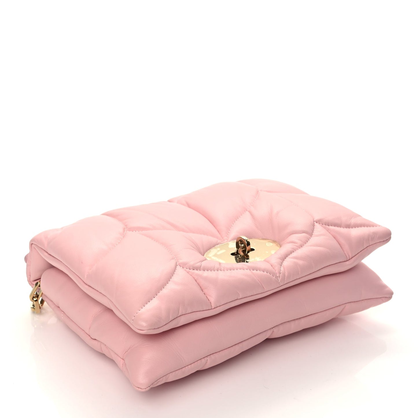 Mulberry Nappa Pillow Quilted Little Softie Bag Powder Rose