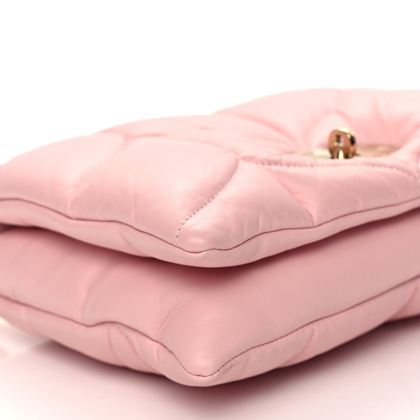 Mulberry Nappa Pillow Quilted Little Softie Bag Powder Rose