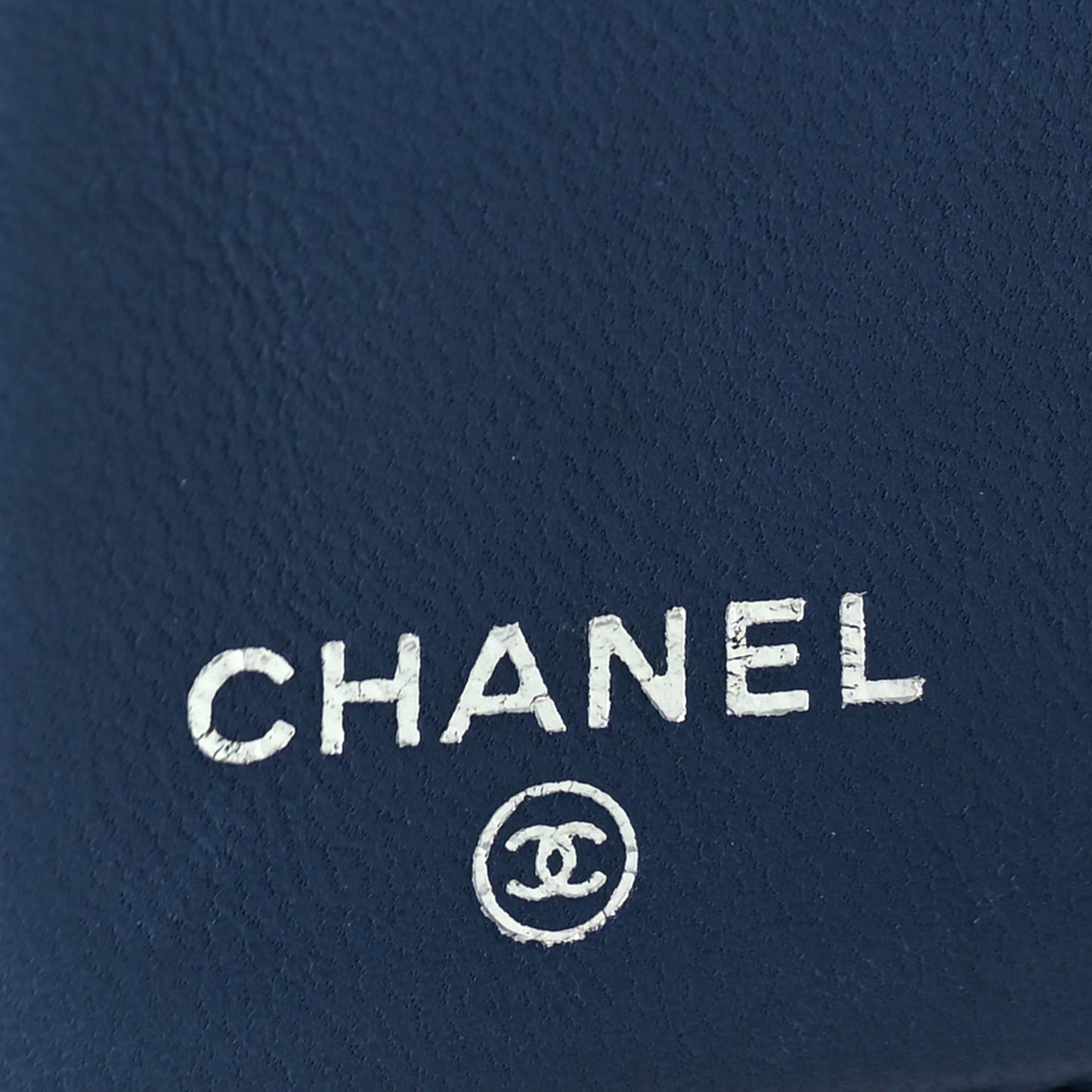 Chanel Perforated Lambskin Quilted Bifold Compact Wallet  Navy