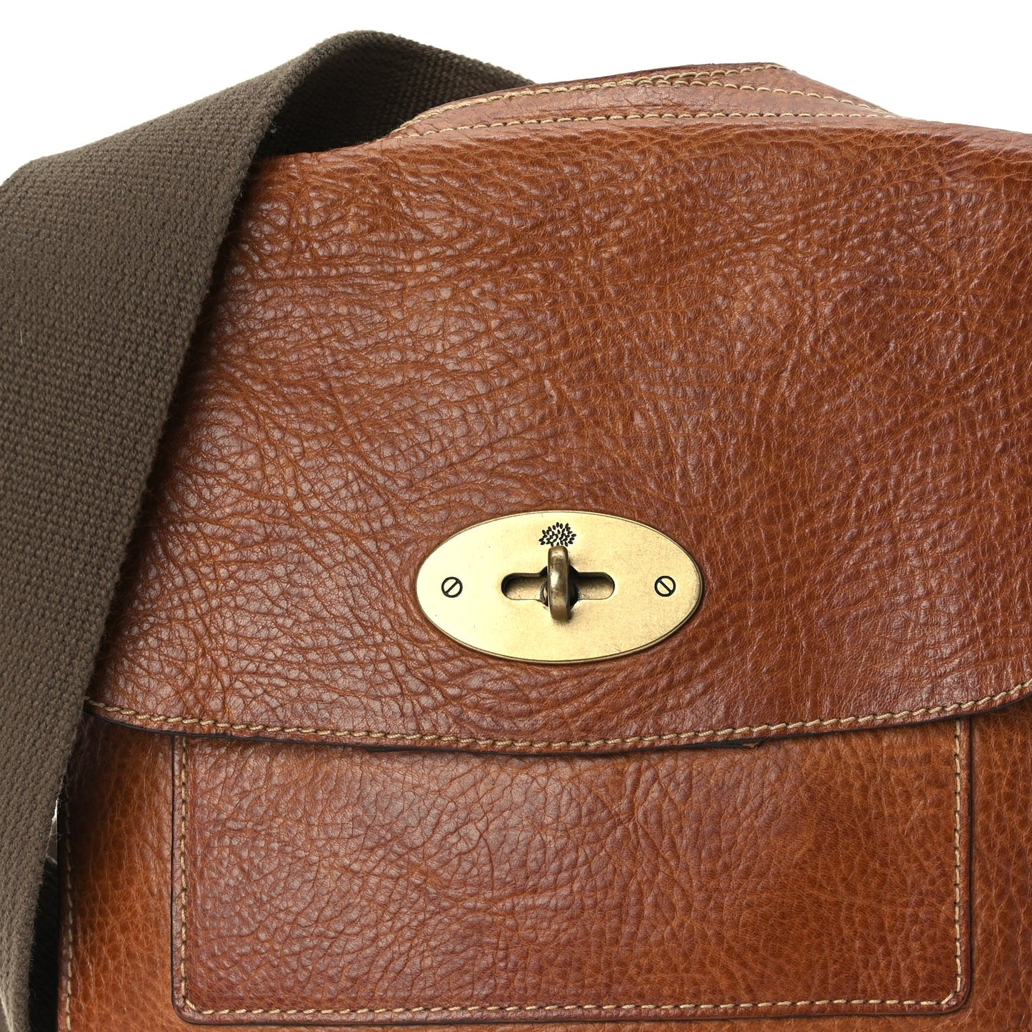 Mulberry Grain Calfskin New Antony Messenger Crossbody Oak