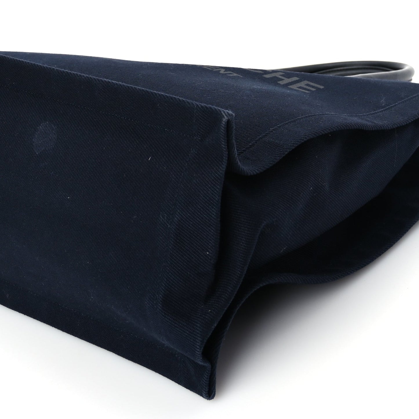 Saint Laurent Canvas Calfskin Rive Gauche North South Noe Tote Navy Black