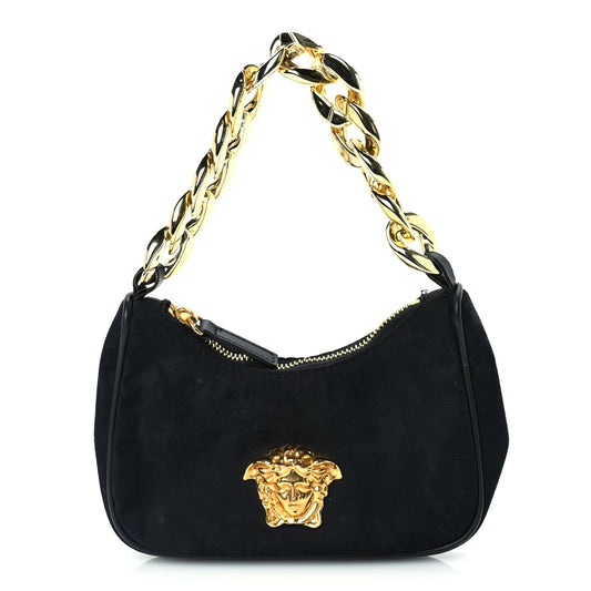 Versace Nylon Palazzo Childrens Shoulder Bag Black