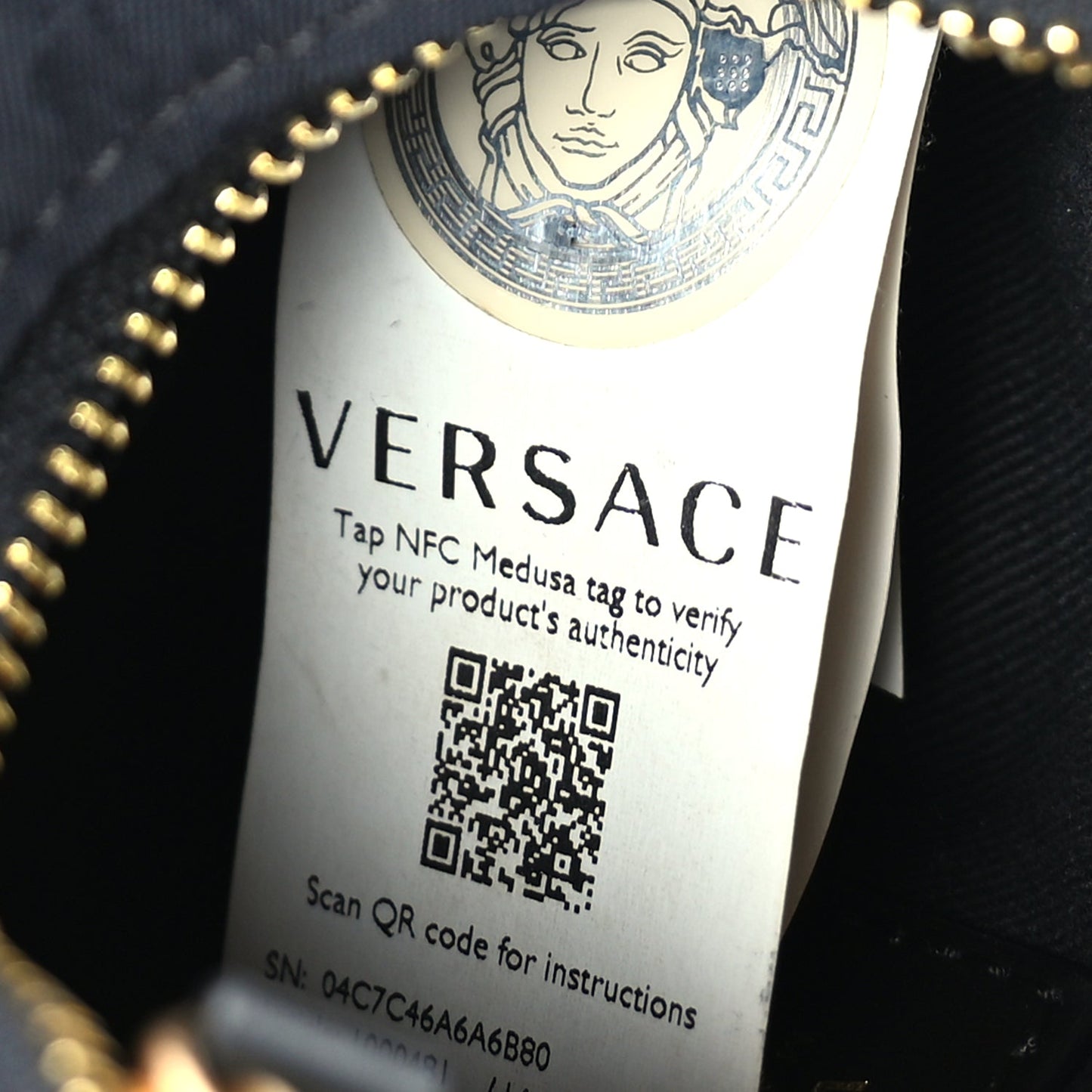 Versace Nylon Palazzo Childrens Shoulder Bag Black