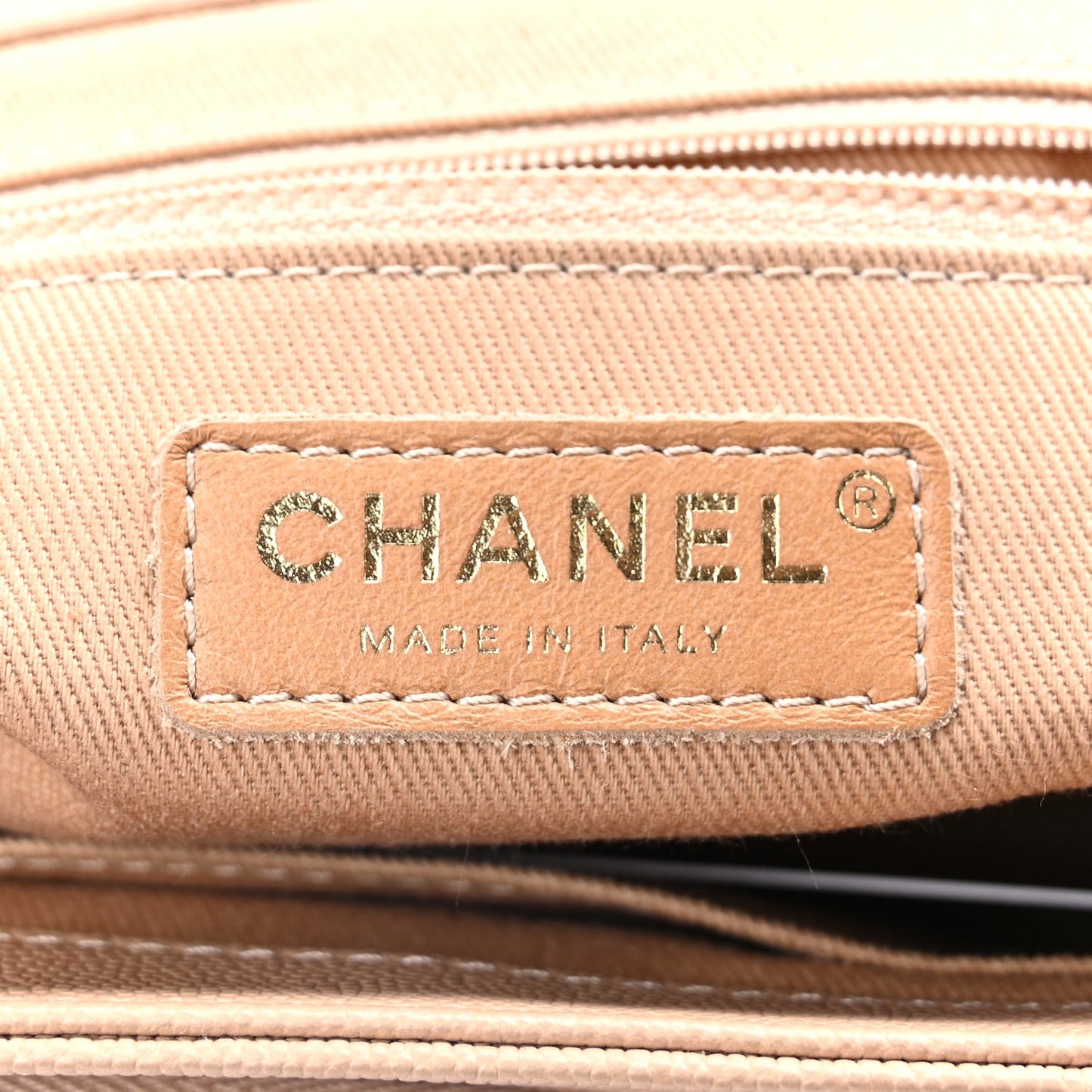 Chanel Caviar Quilted Small Business Affinity Flap Beige