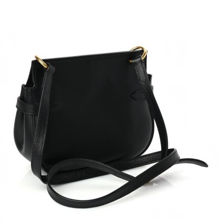 Mulberry Small Classic Grain Calfskin Small Amberley Satchel Black