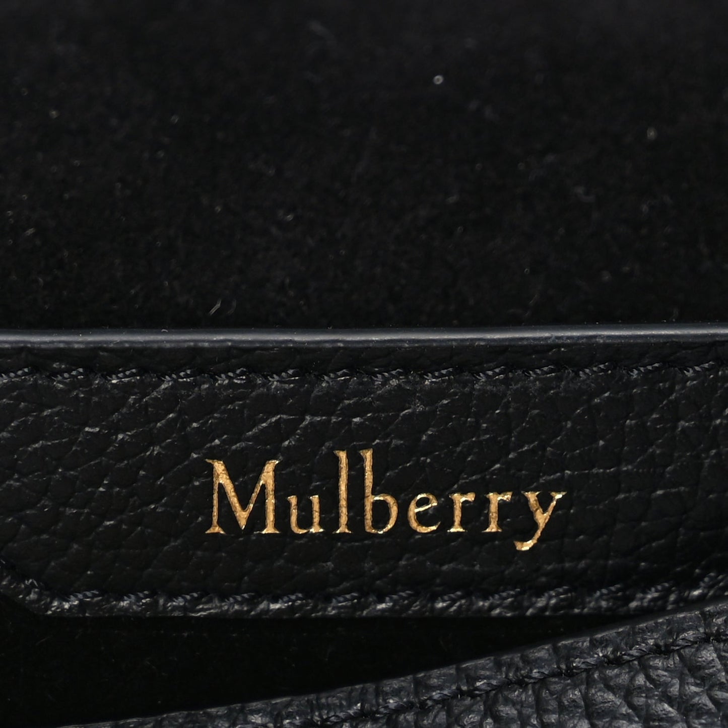 Mulberry Small Classic Grain Calfskin Small Amberley Satchel Black